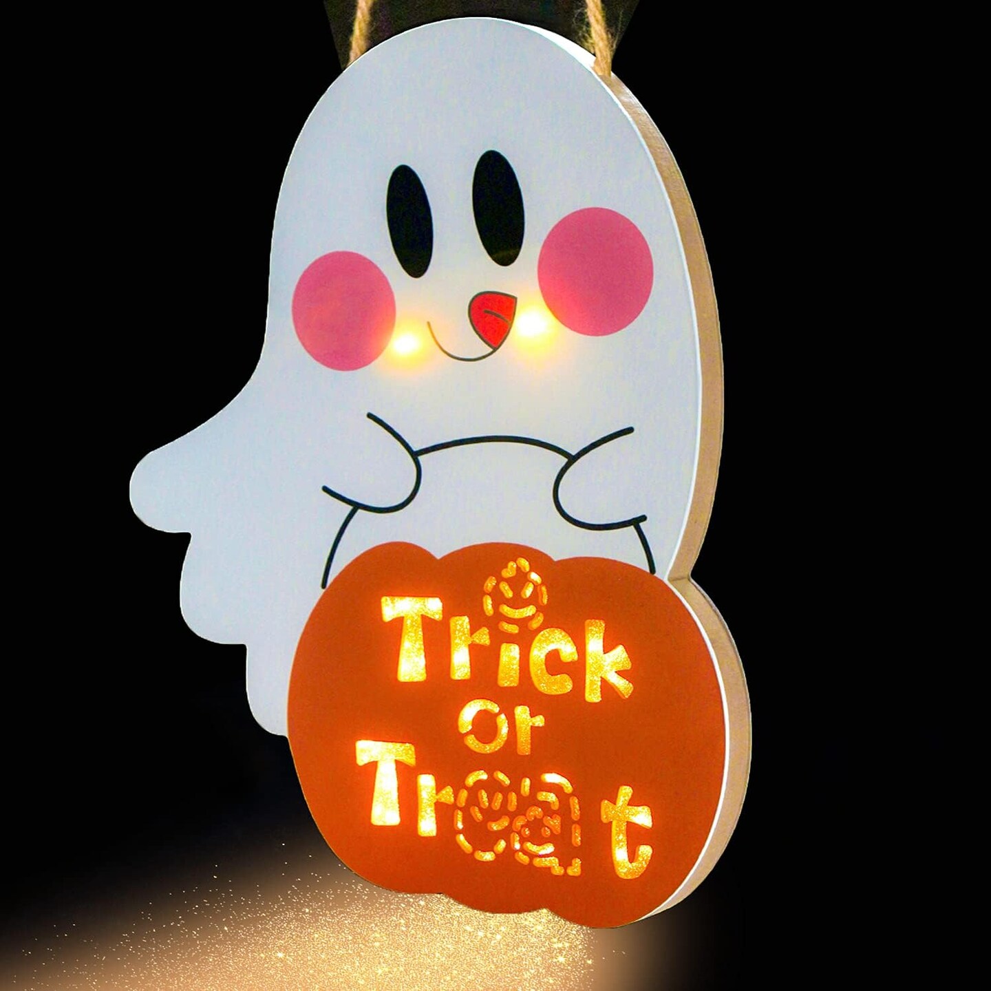 Halloween Door Sign with Light