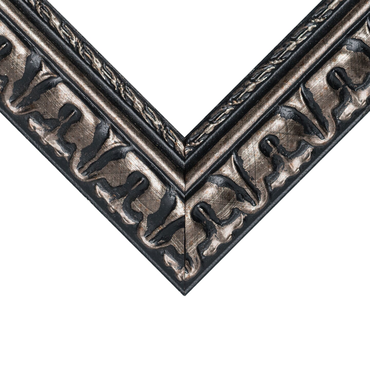 Bravado Ornate 2&#x22;, Scratched Silver Picture Frame by wallsthatspeak