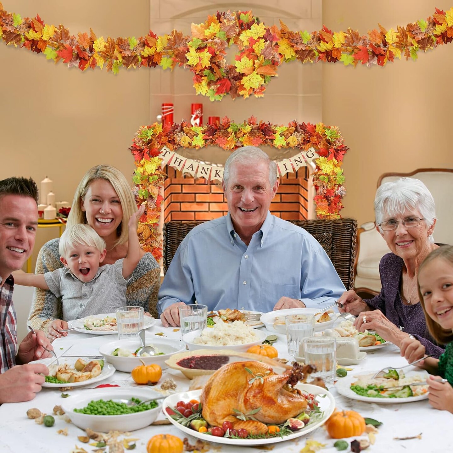 3 Pack Fall Decor for Home Fall Leaves Garland