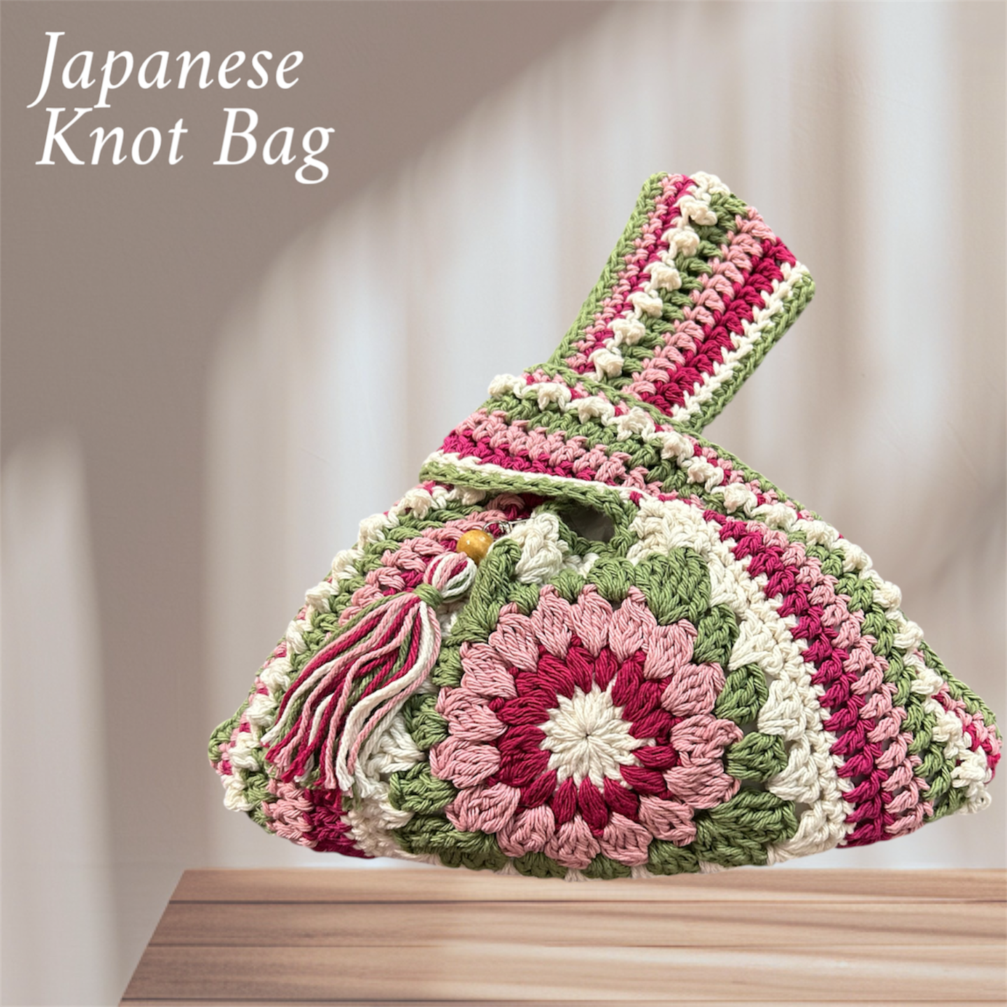 Japanese Knot Bag (Pink Green) | MakerPlace by Michaels