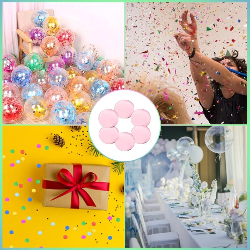 Confetti Round Glitter Table Confetti Dots - Pink