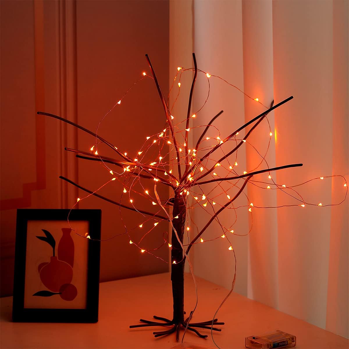 Mini Halloween Fairy String Lights (5m/16ft Orange)