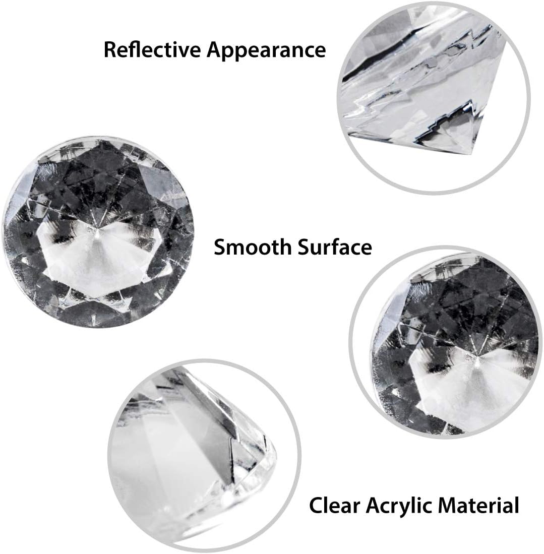 800 COUNT, 4 Carat/8mm Jewels -Diamond Table Confetti Party Toy Decorations for Weddings