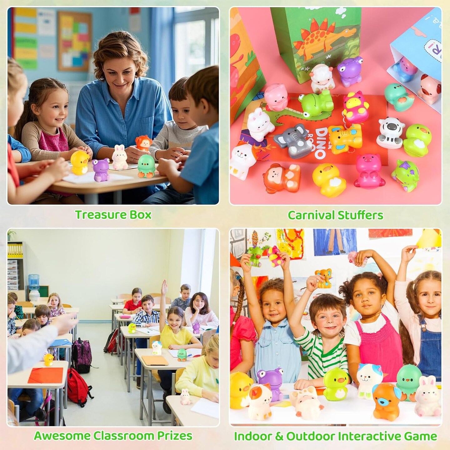 48Pcs Animal Squishy Toys Stress Balls