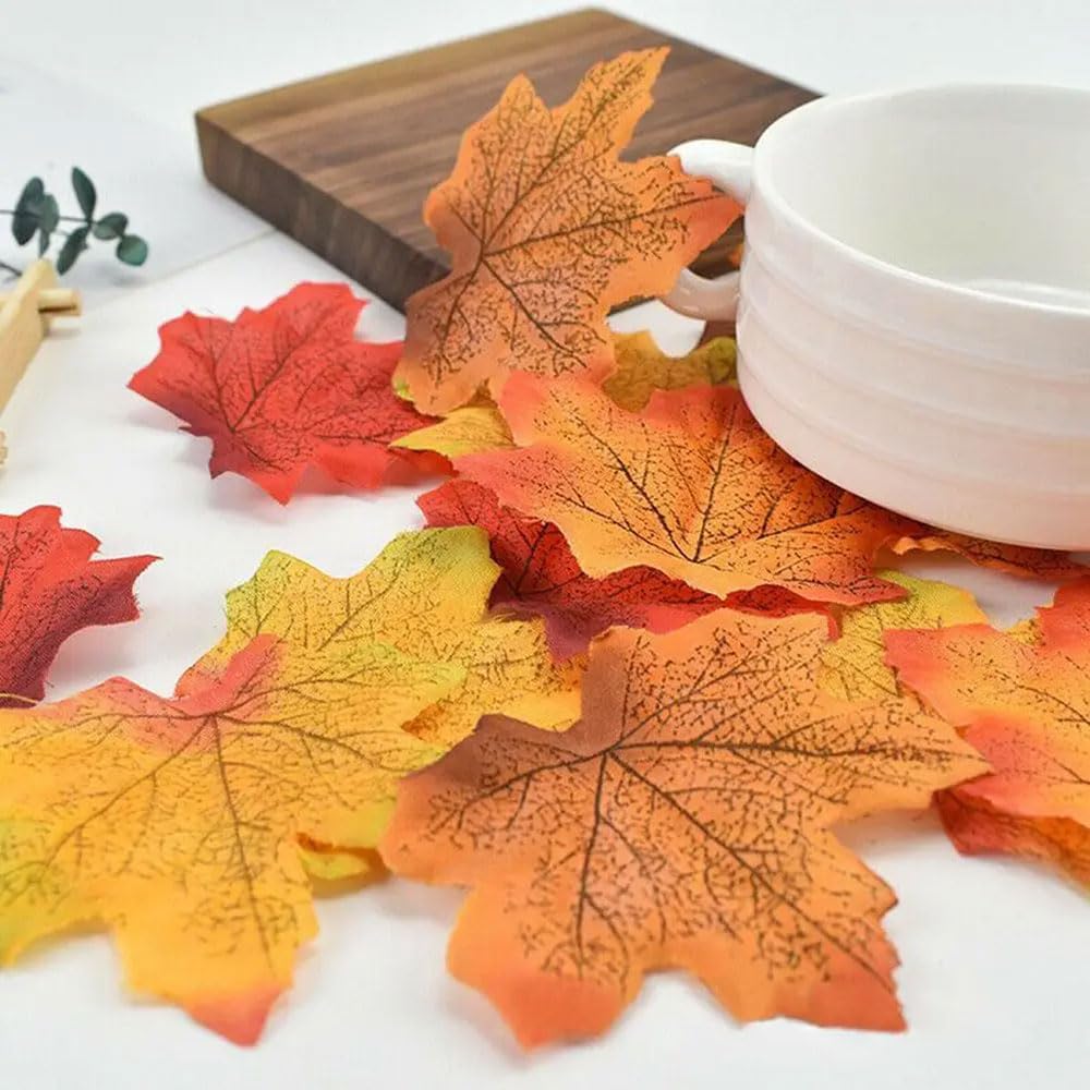 Separated Fake Fall Leaves Artificial