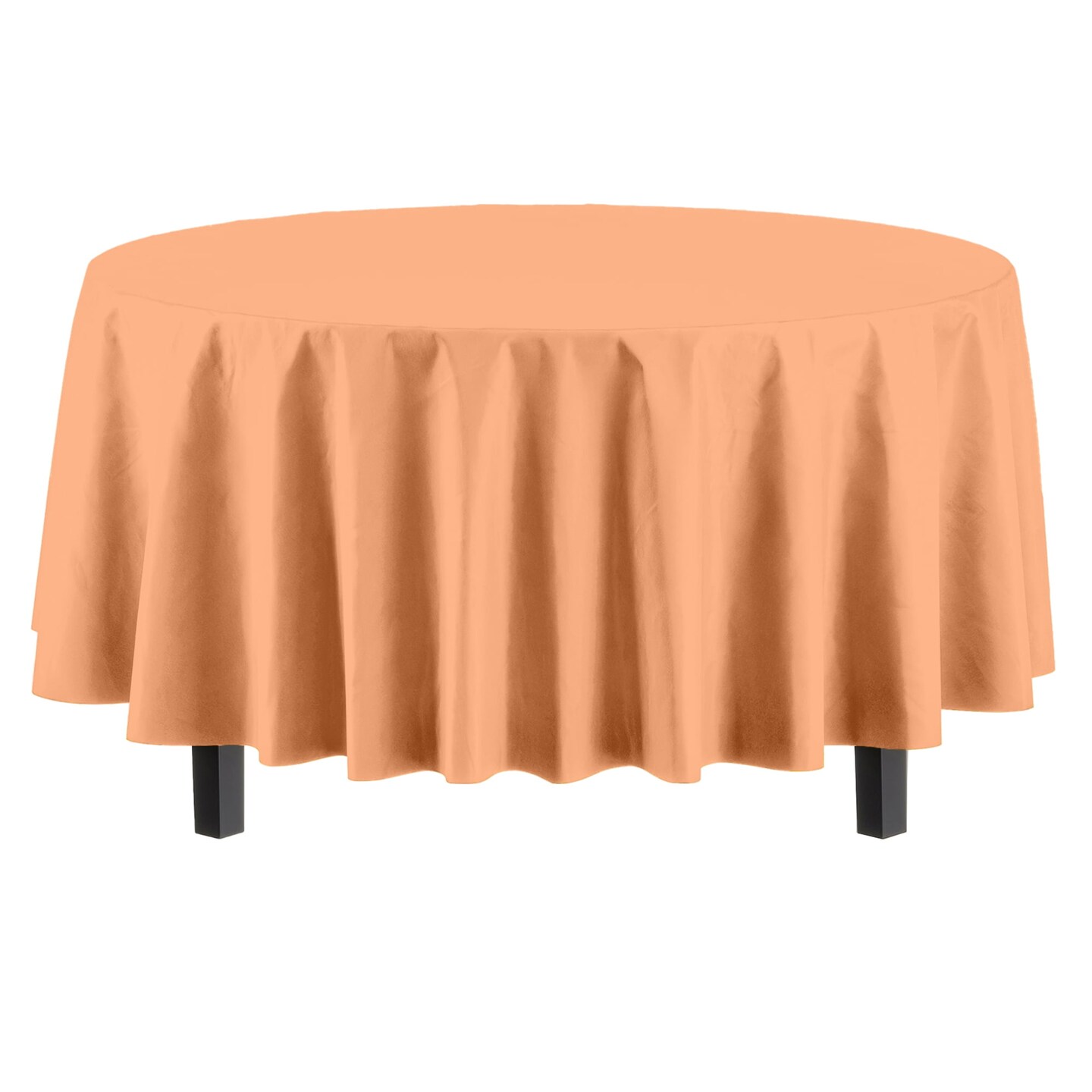 Exquisite Disposable Round Plastic Tablecloths – 6 Pack 84" Disposable Table Cloths – Indoor/Outdoor Party Tablecloth – Round Plastic Table Cover for Events & Party Supplies