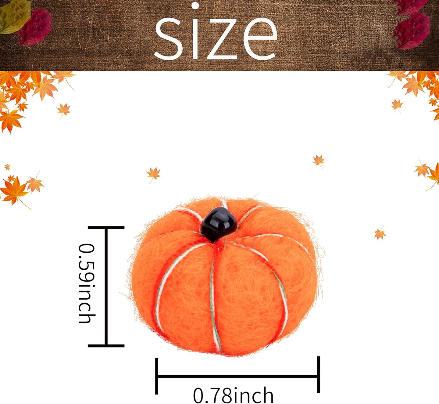 36 PCS Halloween Small Felt Pumpkin