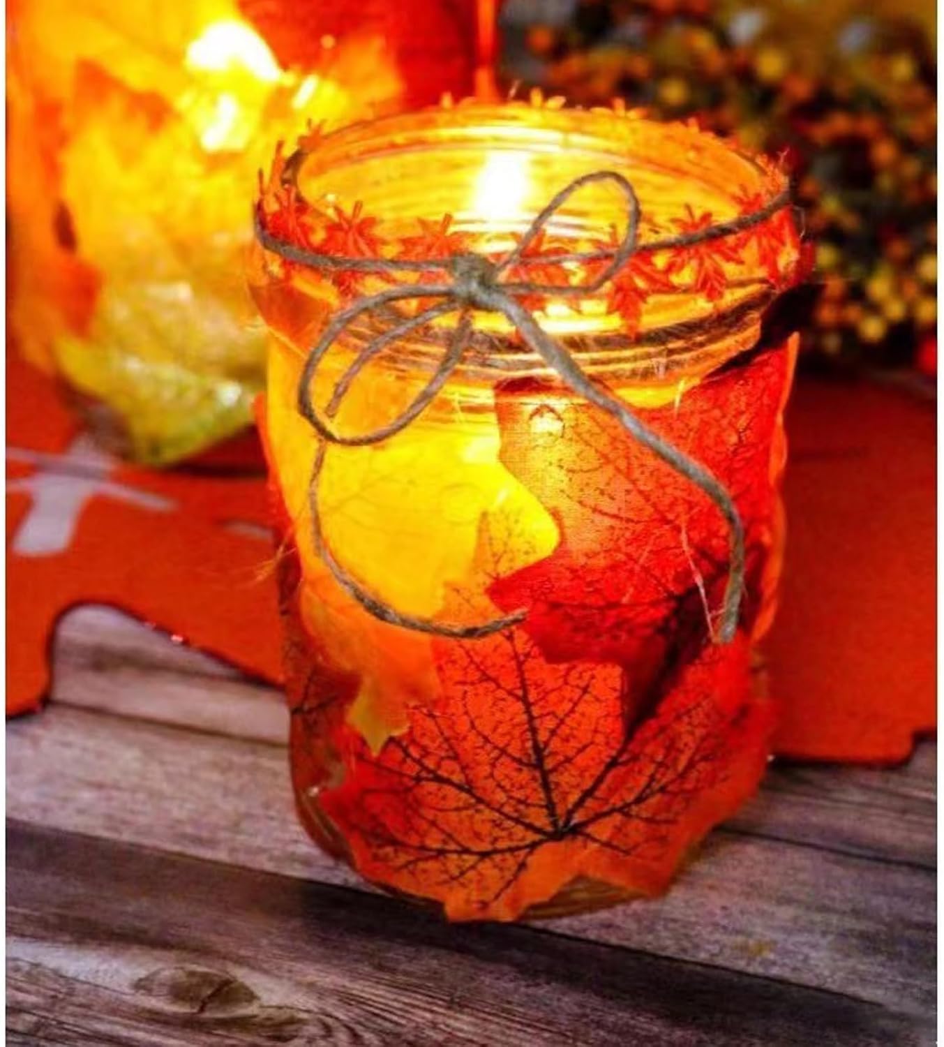 Artificial Maple Leaves 6 Colors Fall Leaves