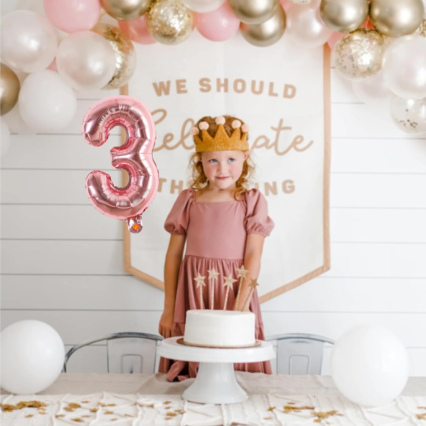 Number Balloons 16 Inch Rose Gold 0-9 Number