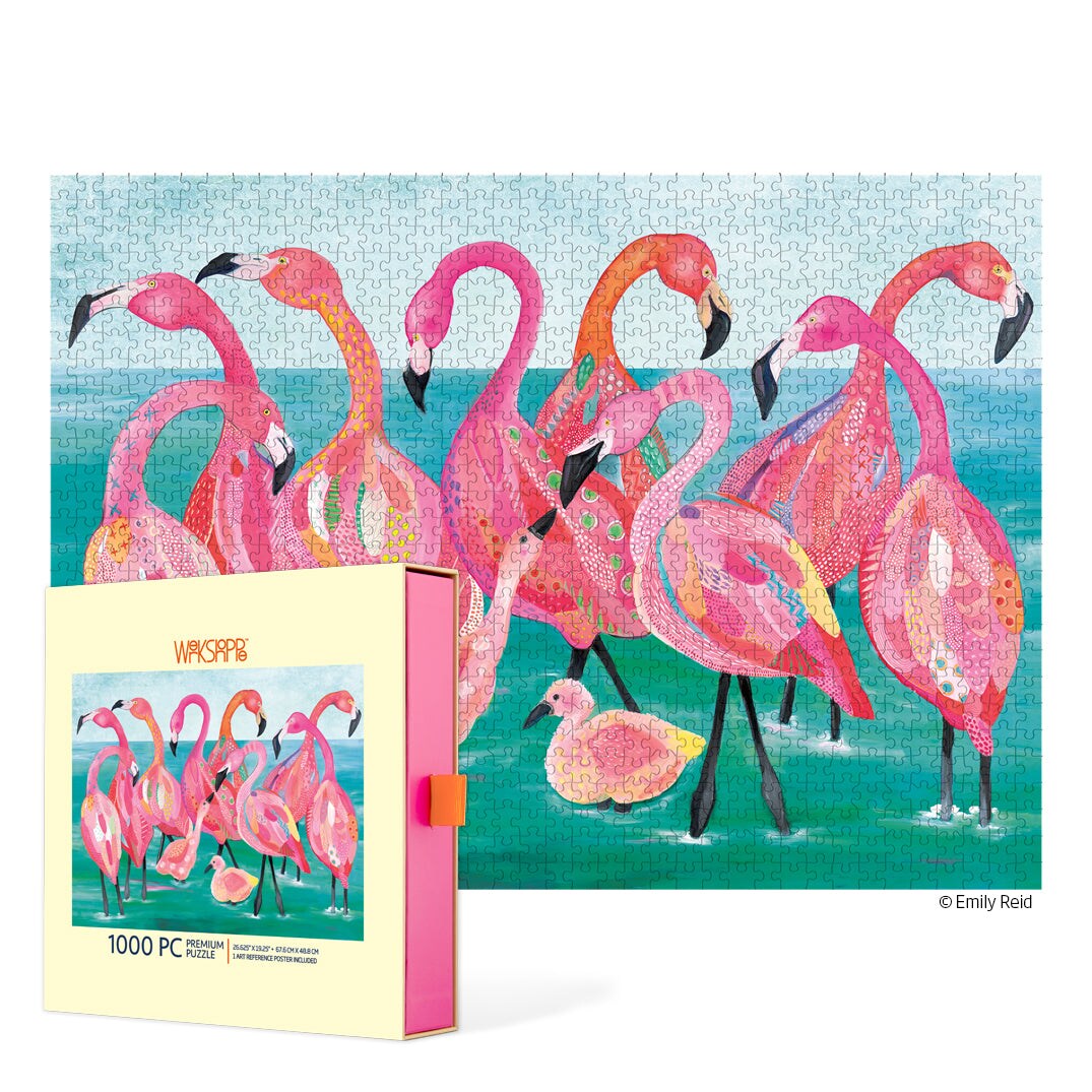 Flamingo Beach 1000 Piece Jigsaw Puzzle