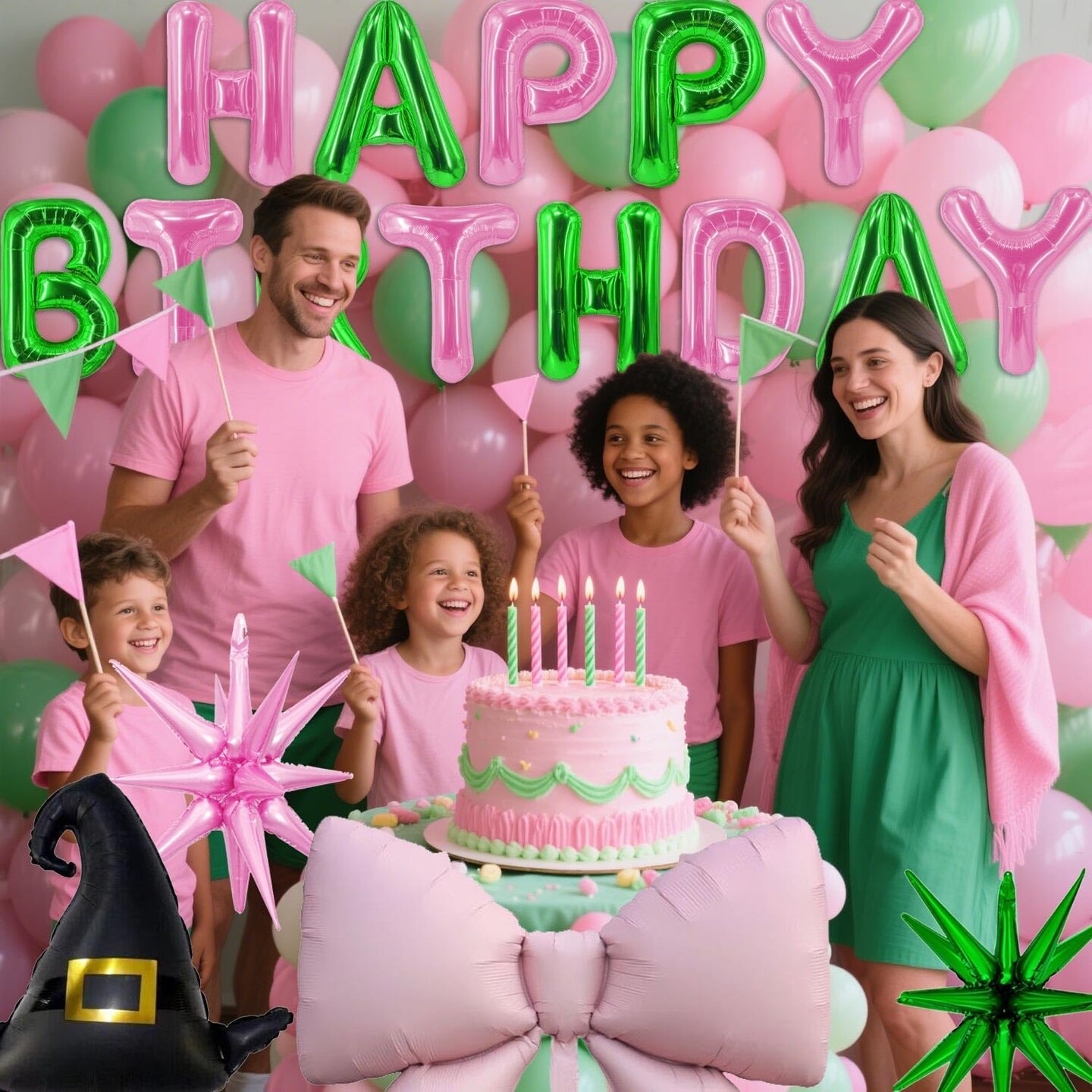 Wicked Balloons Wicked Birthday Decorations Balloons Green Pink