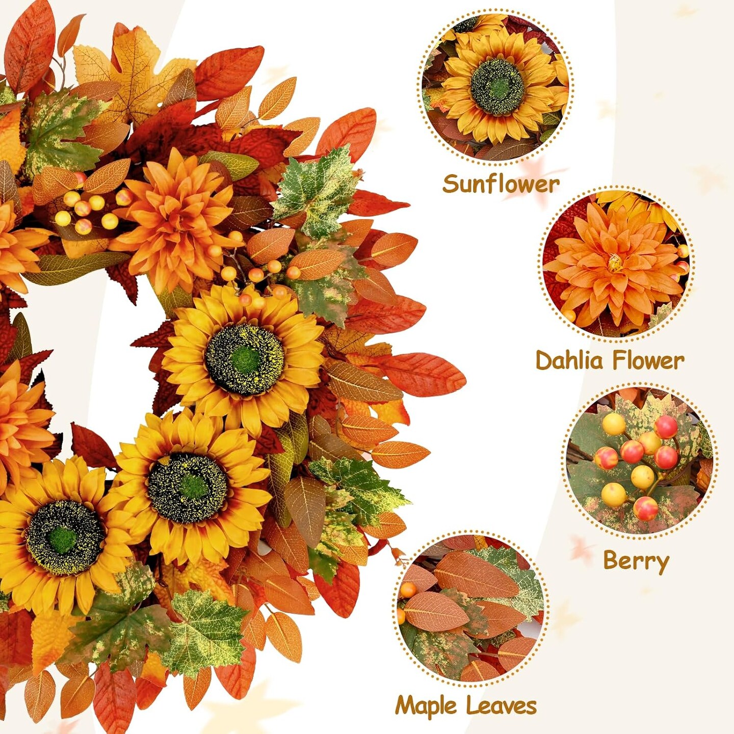 22 inch Fall Wreaths for Front Door