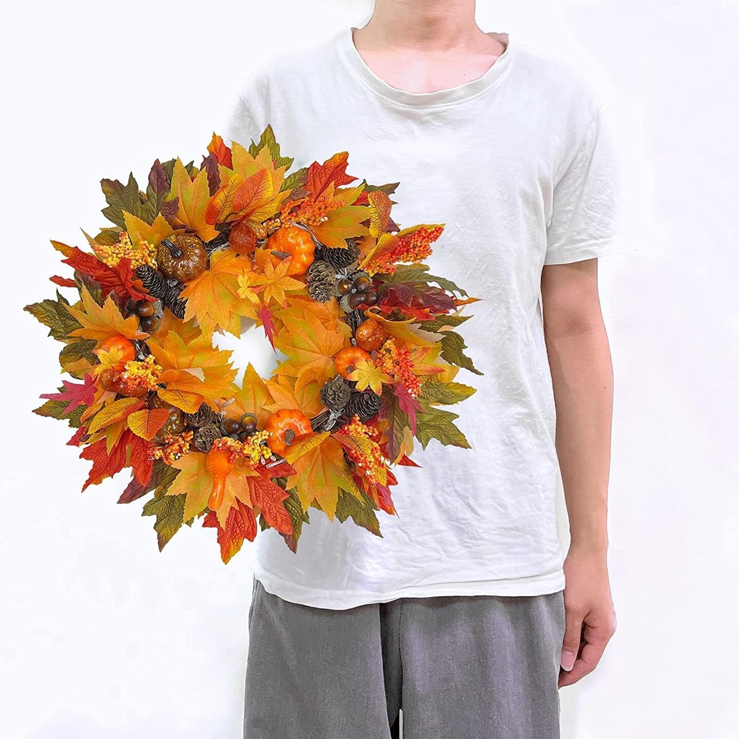 20 Inch Fall Wreath Decor