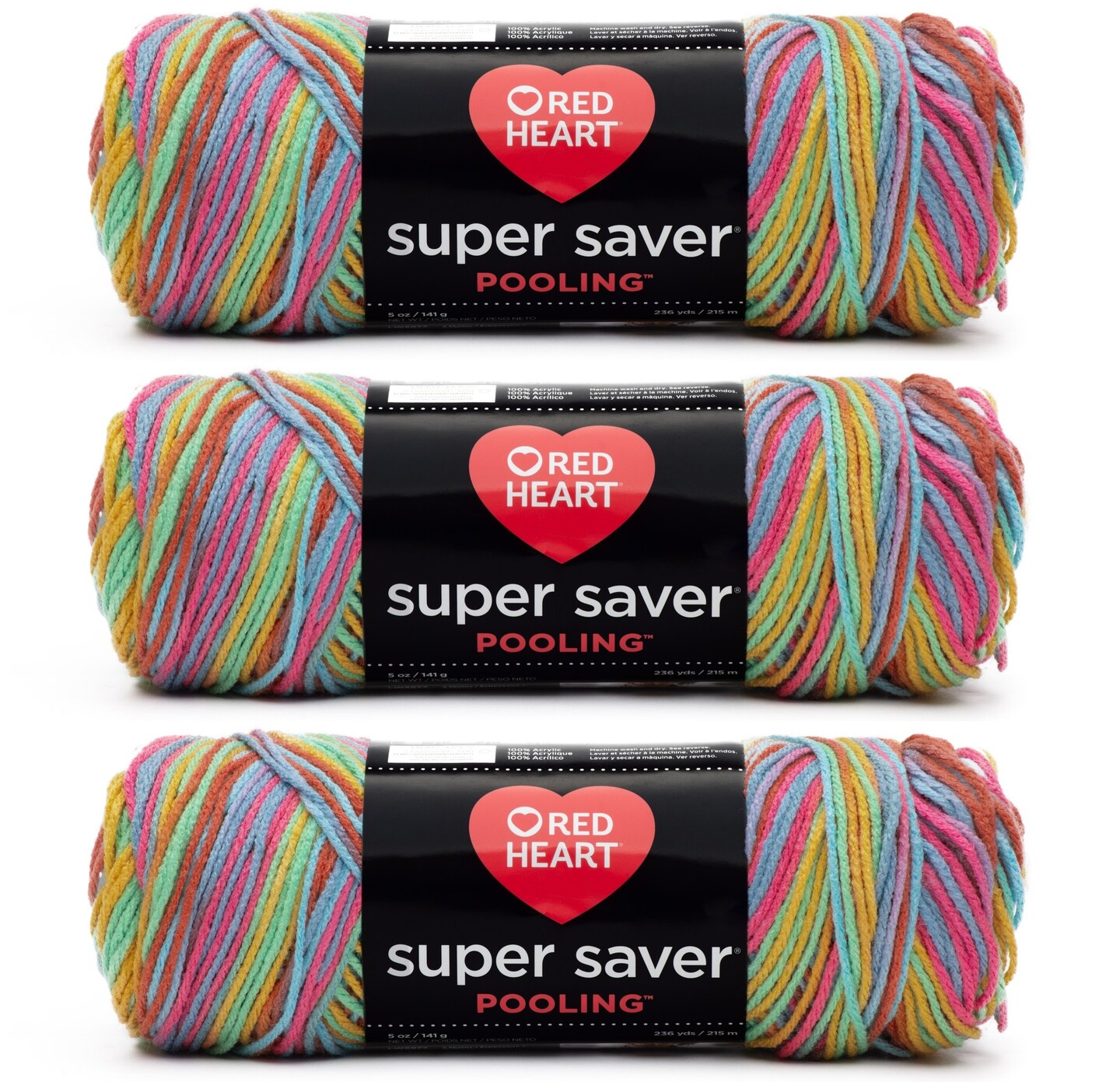 Red Heart Super Saver Pooling Yarn 24 Pack-Papaya