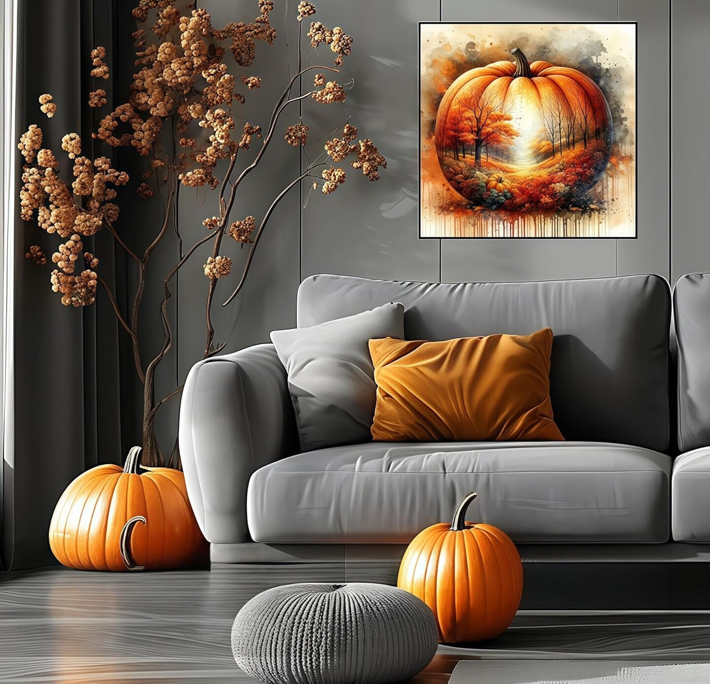 Halloween Pumpkin Diamond Painting Kits - 13.7x13.7 Inch (JK832-1)