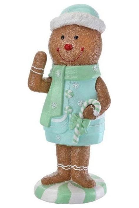 36&#x22; Resin Outdoor Gingerbread Boy: Pastel