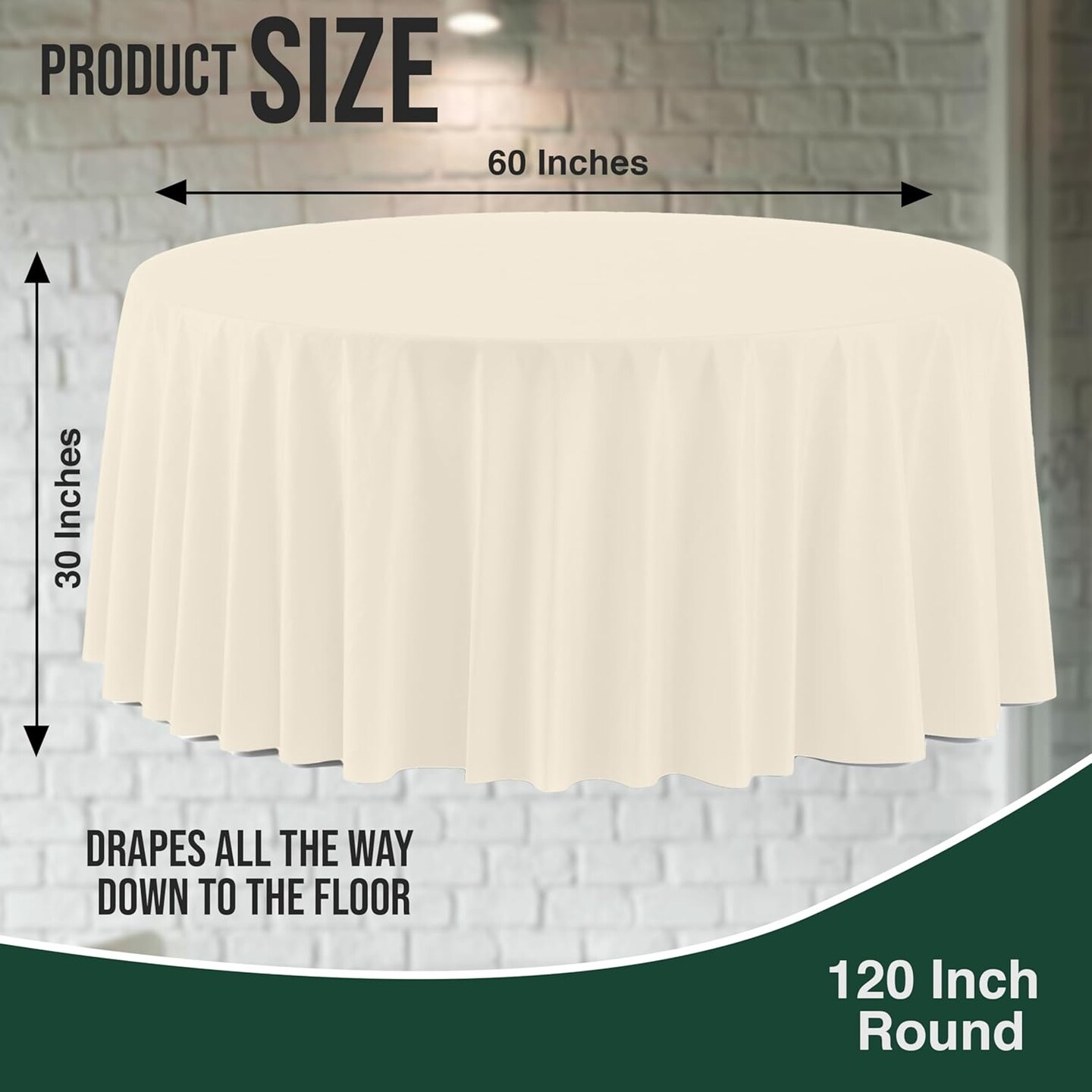 Bulk Pack Plastic Table Cloth - 120 Inch Round Disposable Tablecloth for Parties - Round Tablecloth - Disposable Table Cloths for Parties-Exquisite Party Solids