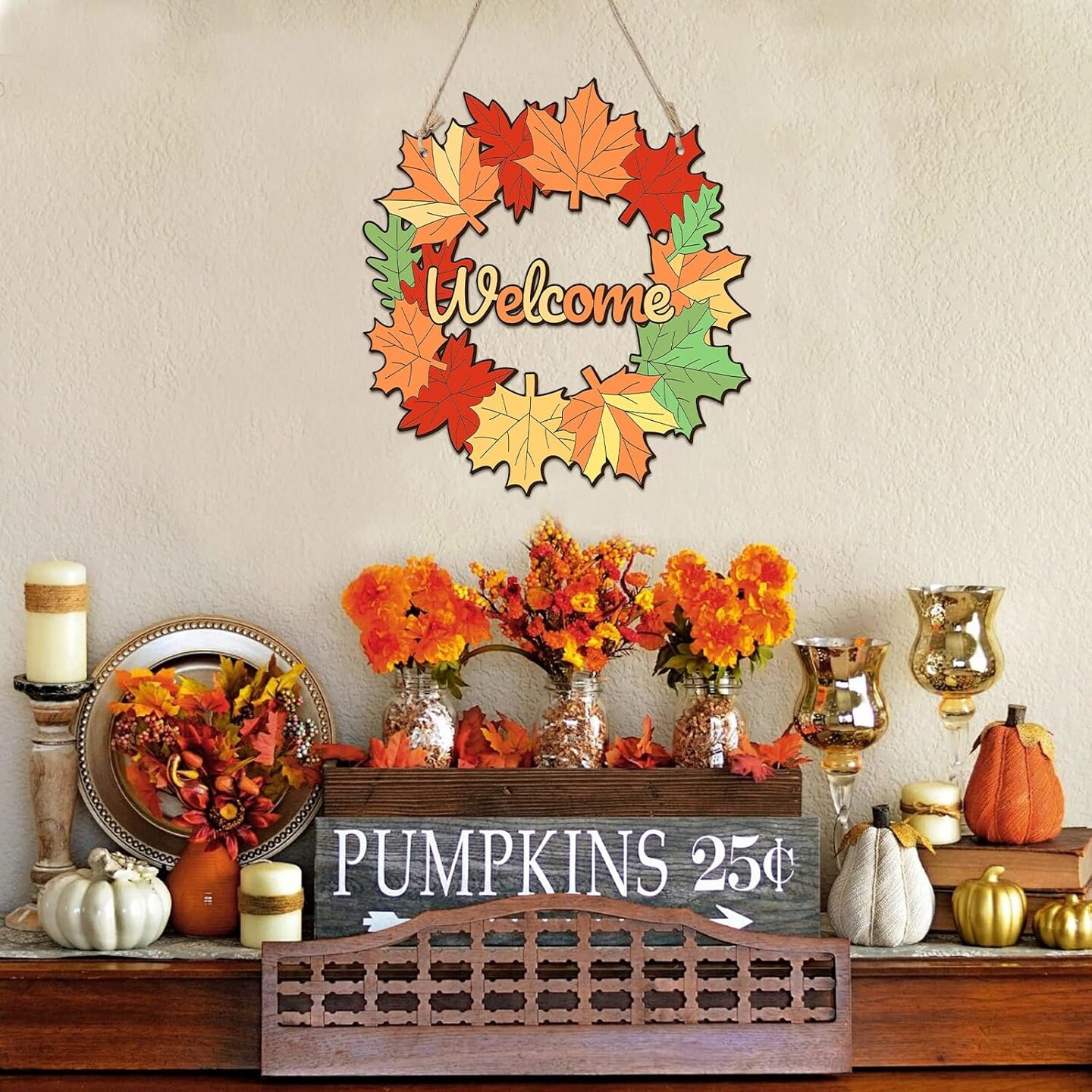 Unfinished Fall Wreaths Wood Crafts to Paint Set of 3