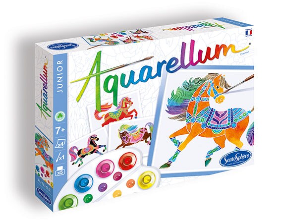 Sentosphère Aquarellum Junior Nachfüllpackung 'Paradiesvogel' – 4 Malbretter, Für Kinder