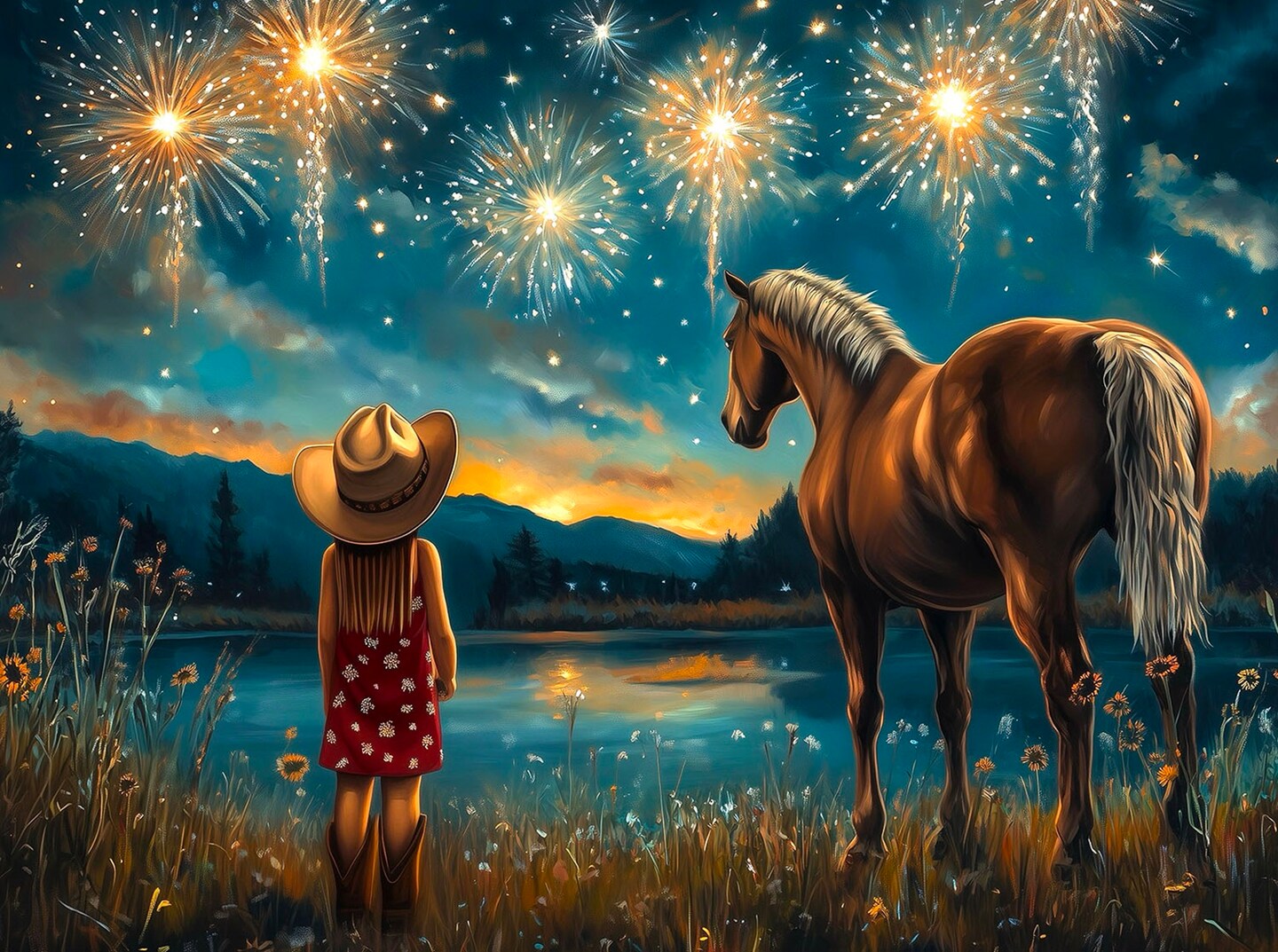 Sunsout Meeting a Friend 1000 pc Jigsaw Puzzle 77164