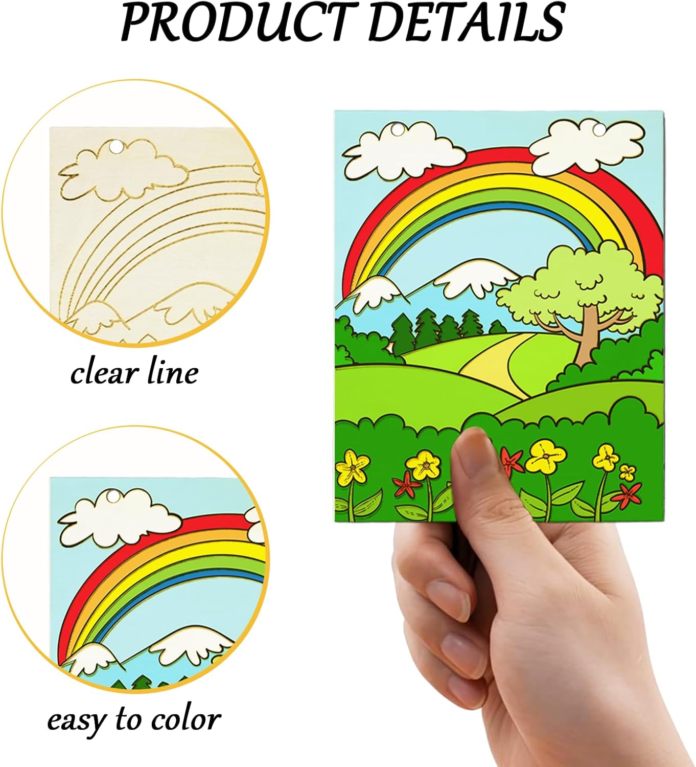 10 Pcs Large Unfinished Wood Crafts for Painting