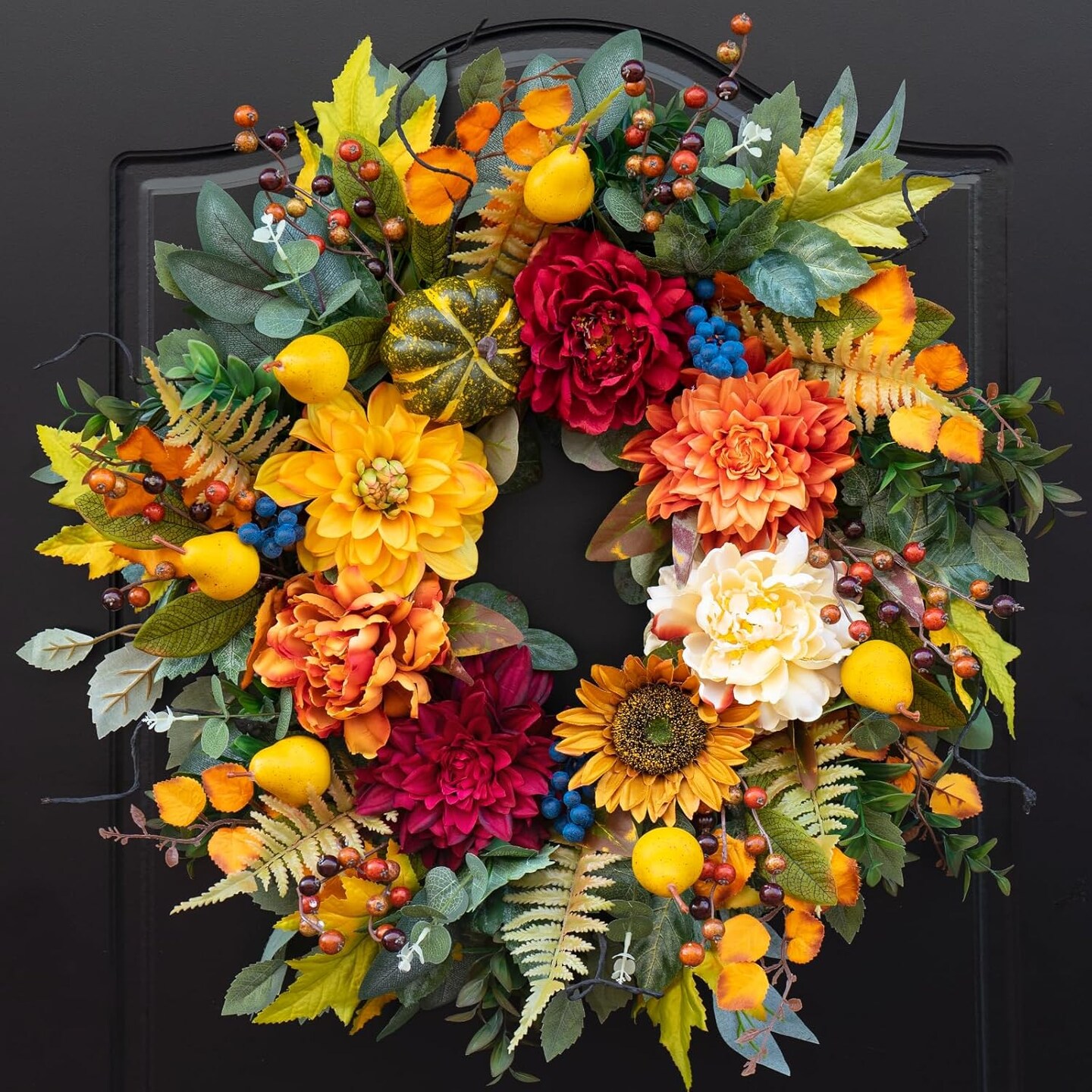Fall Wreaths for Front Door&#x2013; Autumn Harvest Wreath