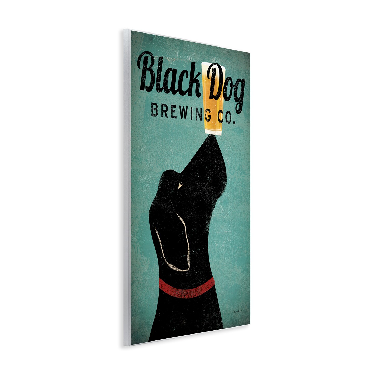 Stupell Industries Black Dog Brewing Antique Beer Sign Wall Plaque Design By Ryan Fowler