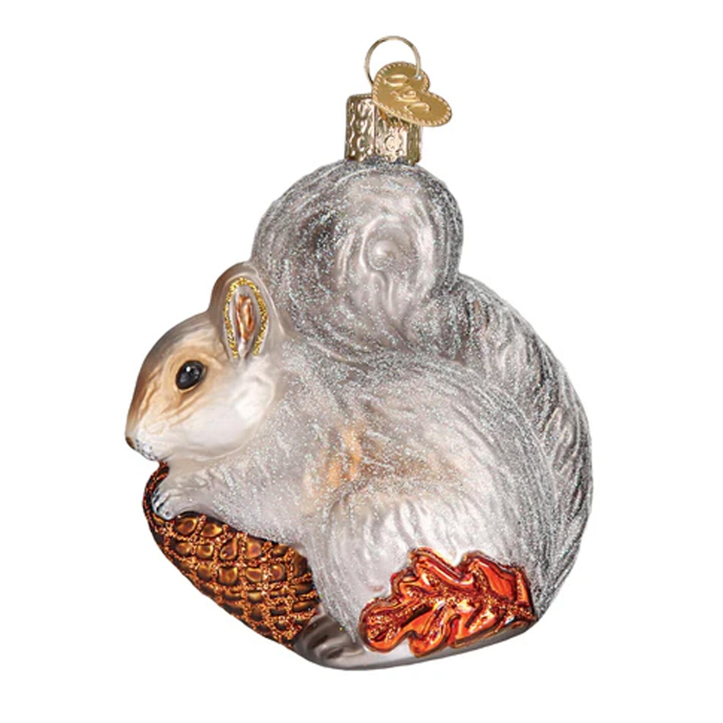 Old World Christmas 3.5 Inch Hungry Squirrel Christmas Tree Ornament , Playful Bushy Tail