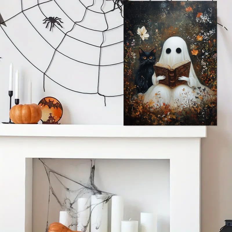6-Pack Halloween 5D Diamond Painting Kits for Adults – Ghost Design, Beginner-Friendly Full Drill DIY Gem Art, 12×16 Inch Wall Decor 16 x 12 x 0.12 inches
