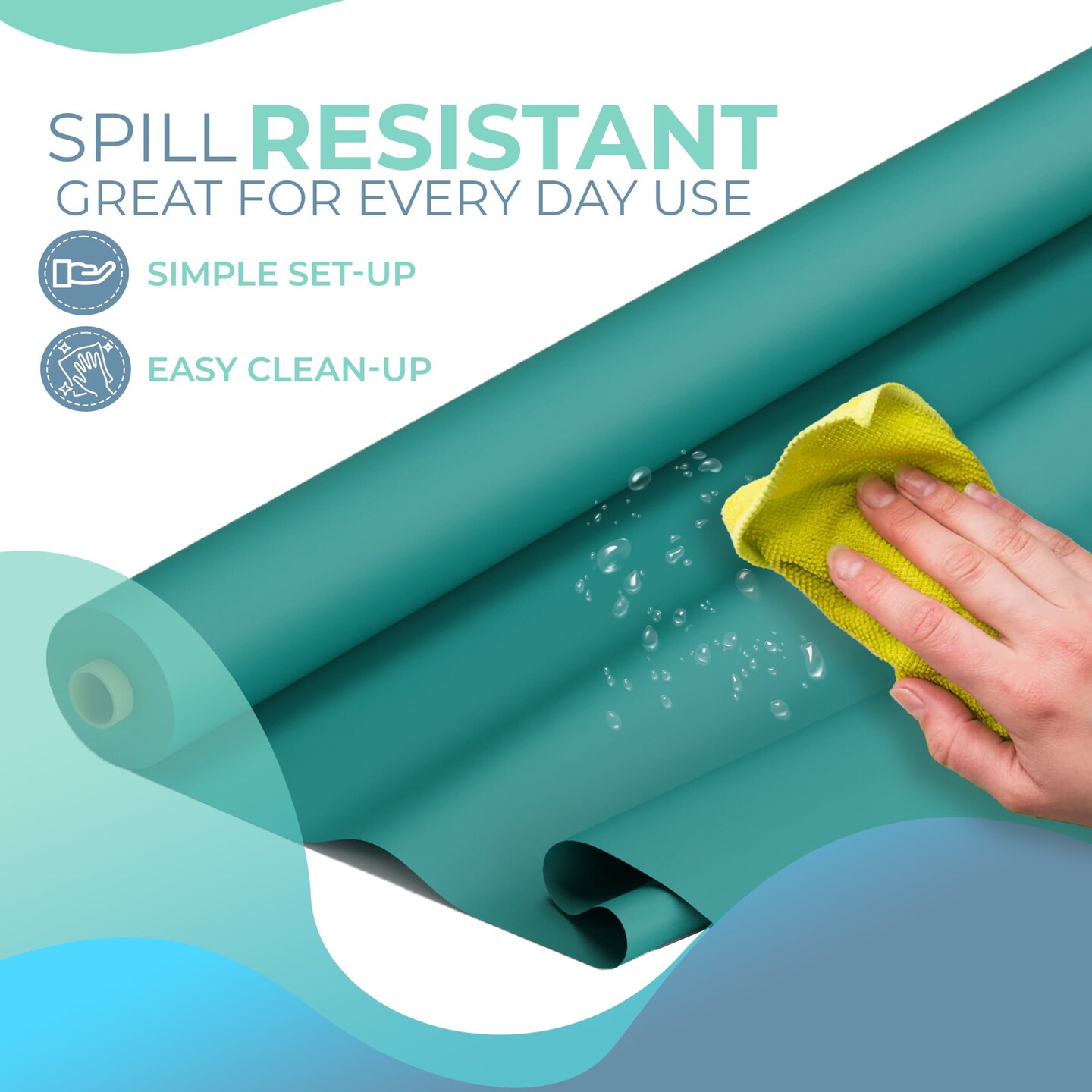 Exquisite Plastic Table Cover Roll – 40" x 300' Disposable Tablecloth Roll – Premium Thick 0.5 MIL Plastic Banquet Roll – Party Table Cover Roll for Events & Catering