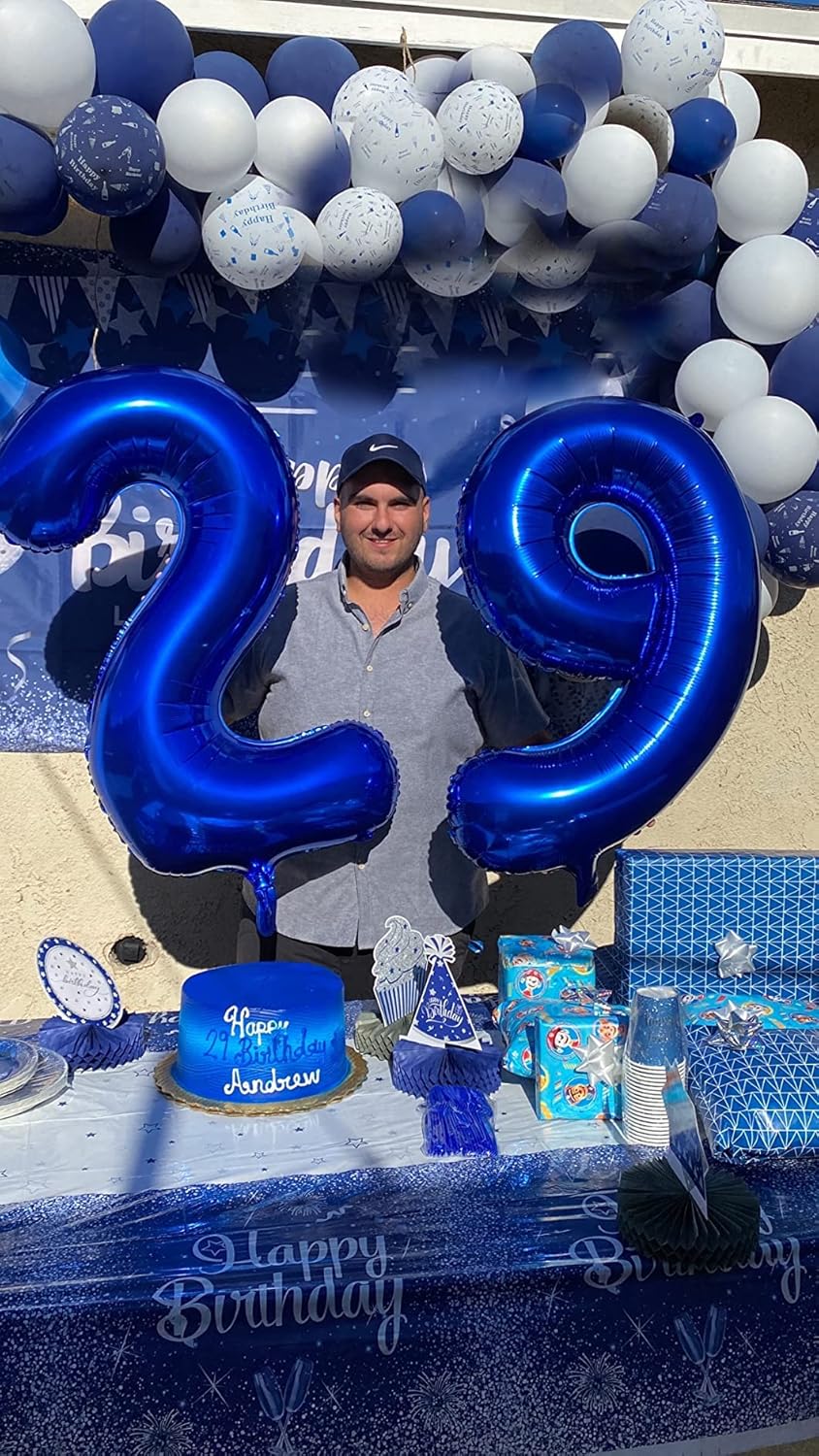 40-Inch Navy Blue Number 5 Balloon – Jumbo Foil Balloon for 5th Birthday and Party Decorations (Blue)