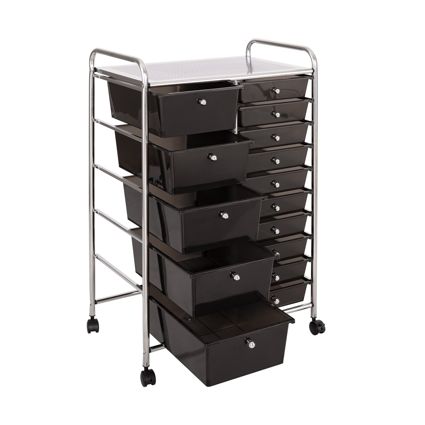 Seville Classics 15-Drawer Organizer Cart, 25.2&#x22; W x 15.3&#x22; D x 38.2&#x22; H