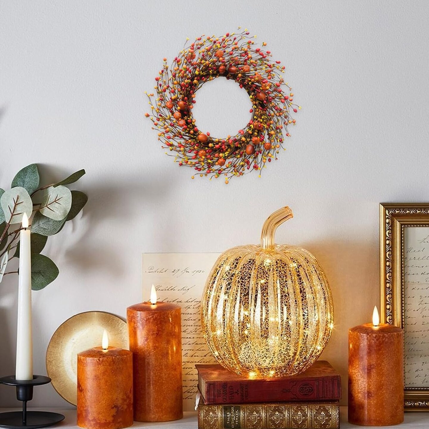 20&#x201D; Fall Berry Wreath