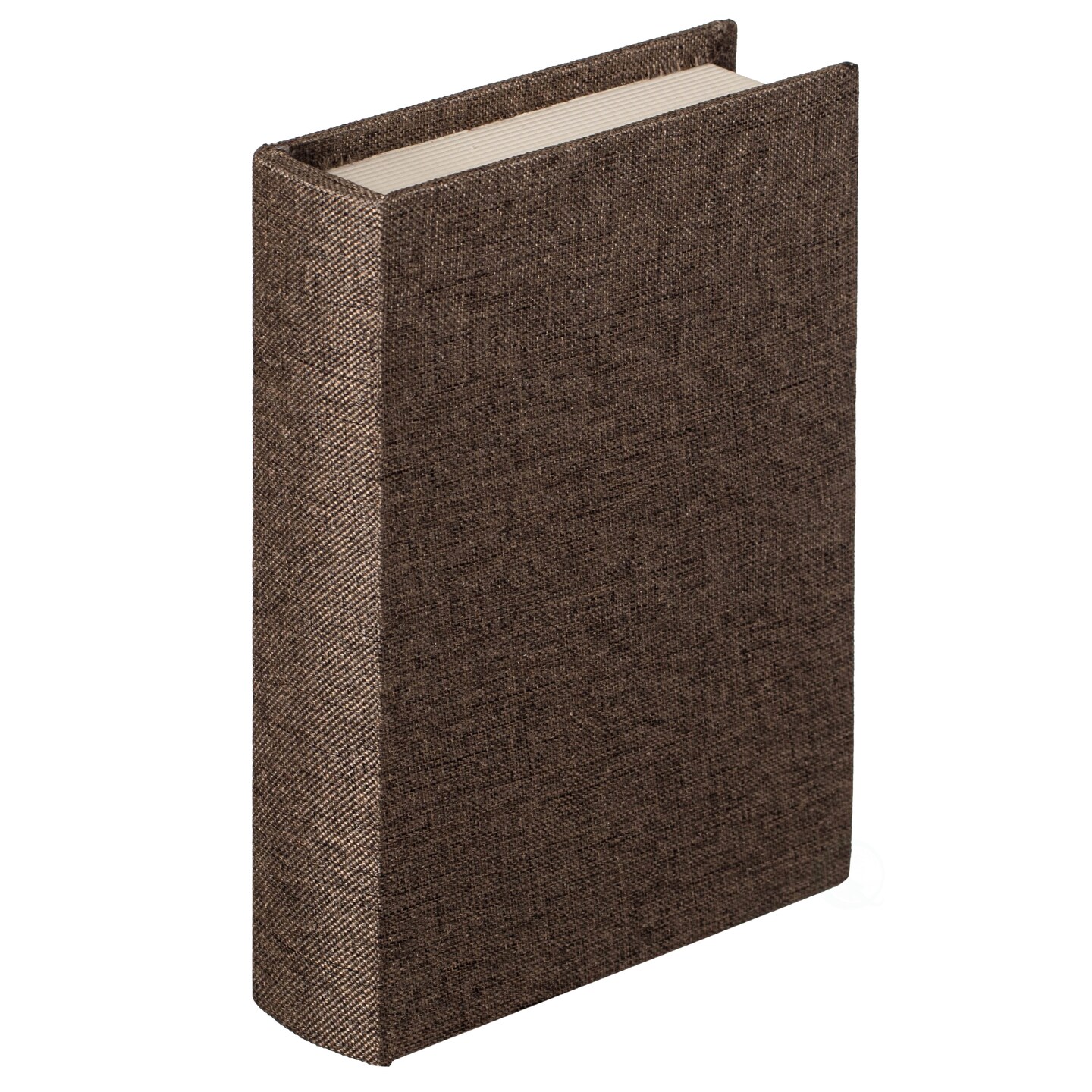 Vintiquewise 8" Classic Linen-Covered MDF Book Box Vintage-Style Decorative Storage Case for Keepsakes Jewelry Trinkets & Documents Elegant Home Decor Accent for Shelves Desks or Coffee Tables