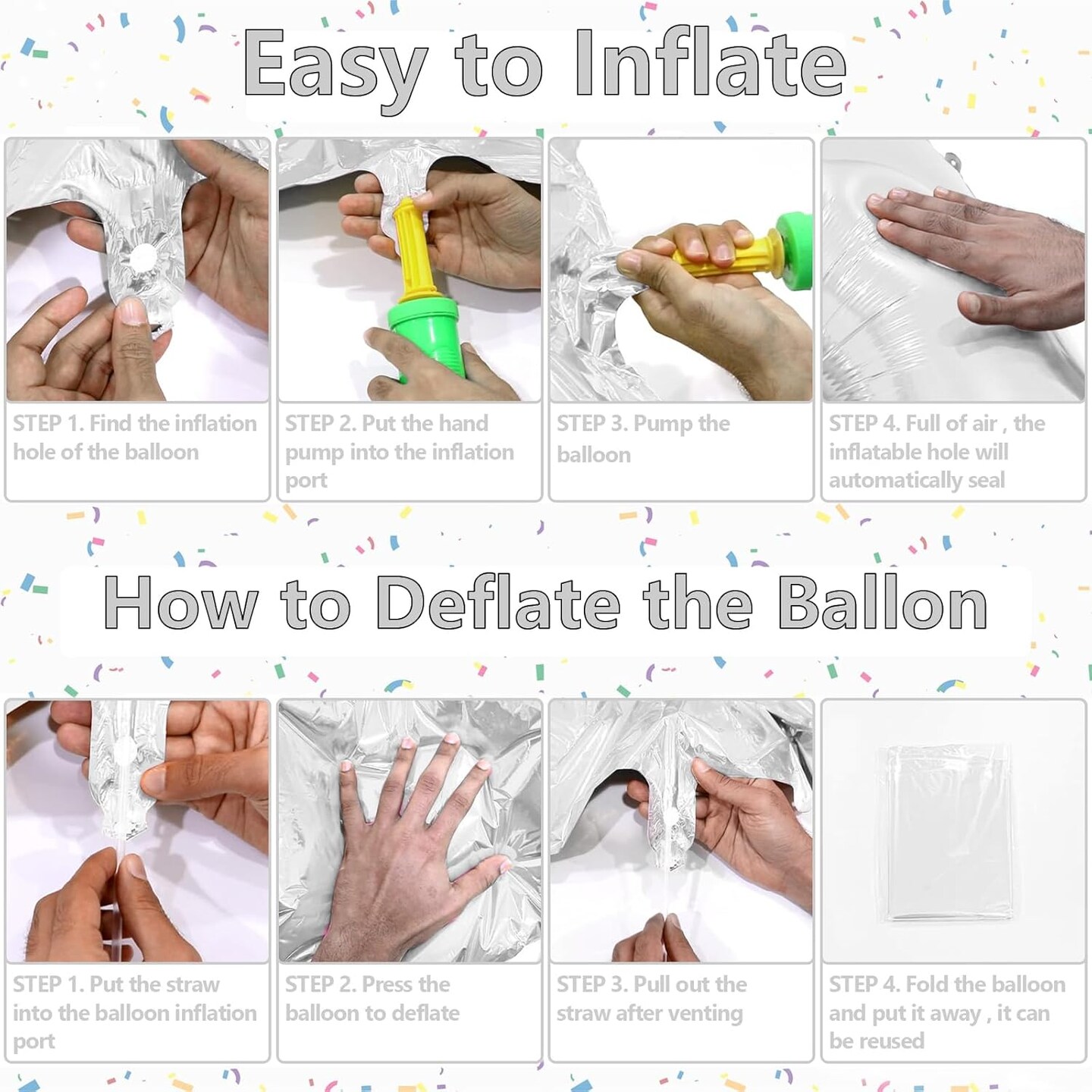 40 Inch Silver 30 Number Balloons, Giant Jumbo Helium Mylar Foil Silver Number