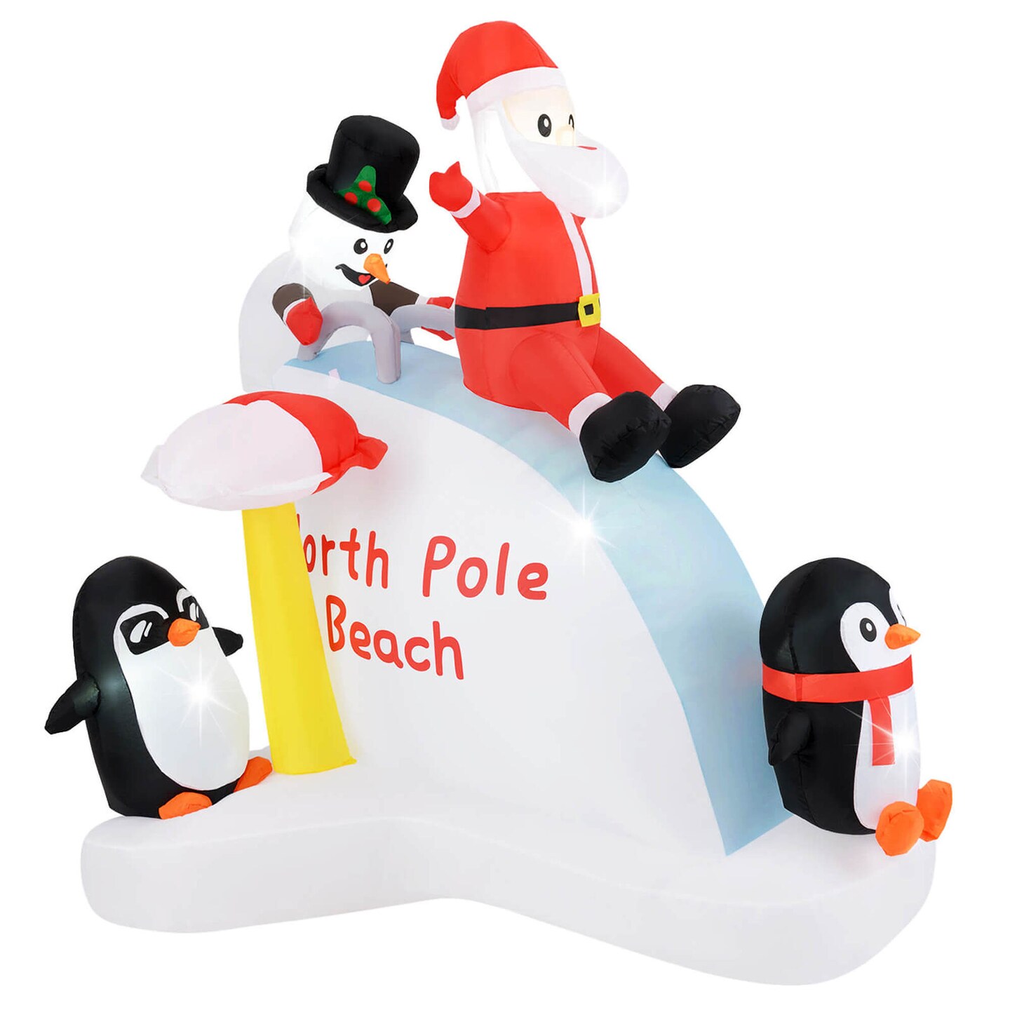 Costway 6 Ft Christmas Inflatable with LED lights Indoor/Outdoor Lighted Xmas Inflatable