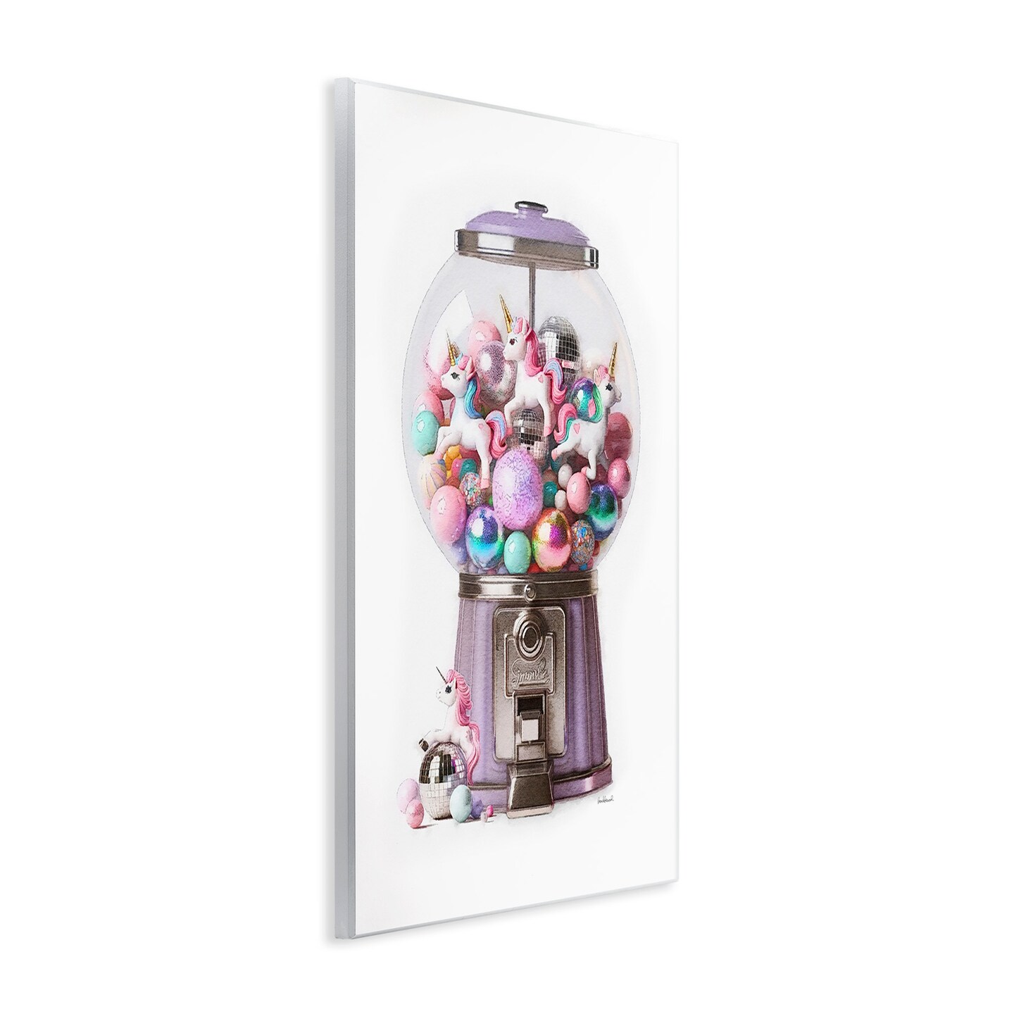 Stupell Industries Unicorn Gumball Machine Wall Plaque Design By Amanda Greenwood