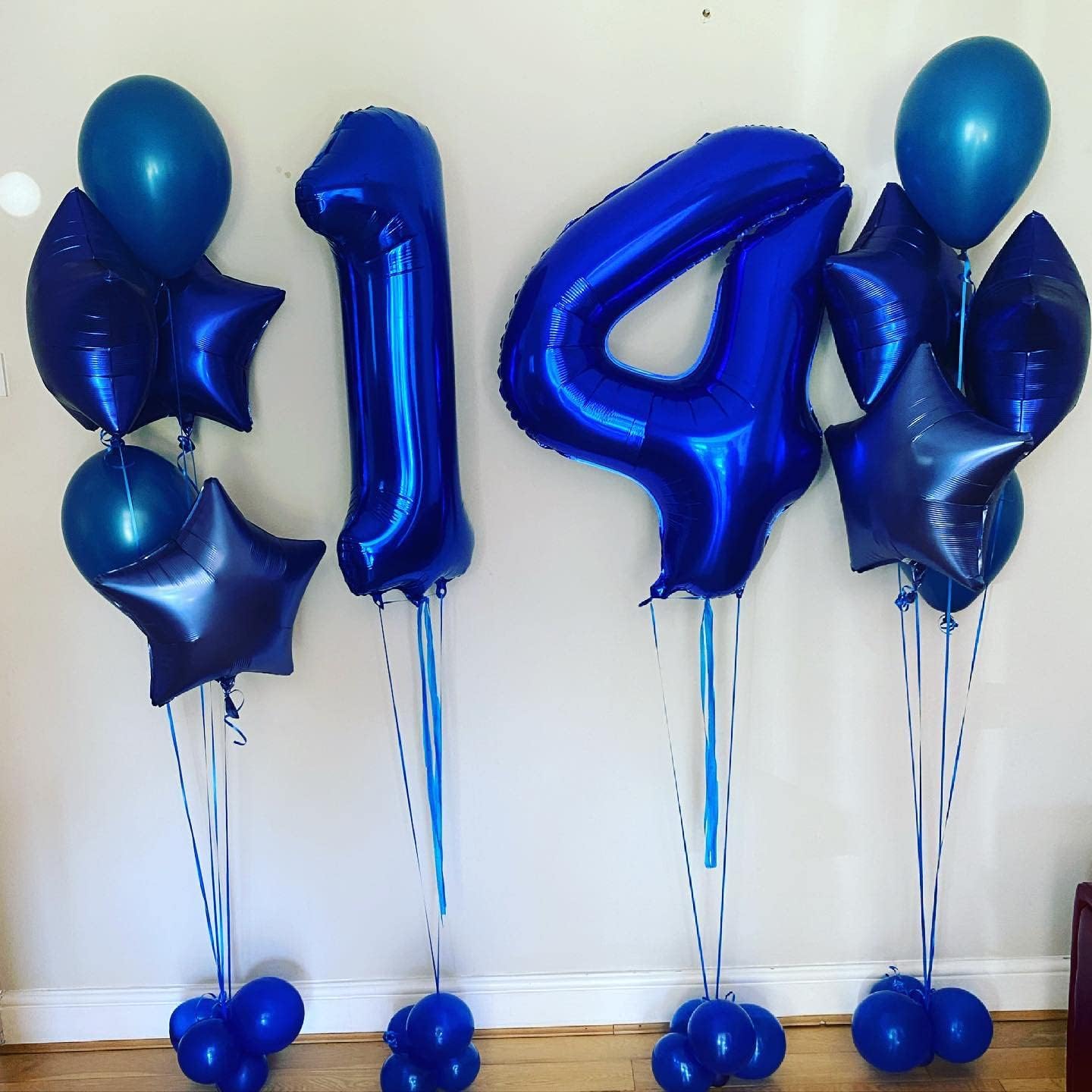 40 Inch Navy Blue 14 Number Balloons -Navy Blue 14