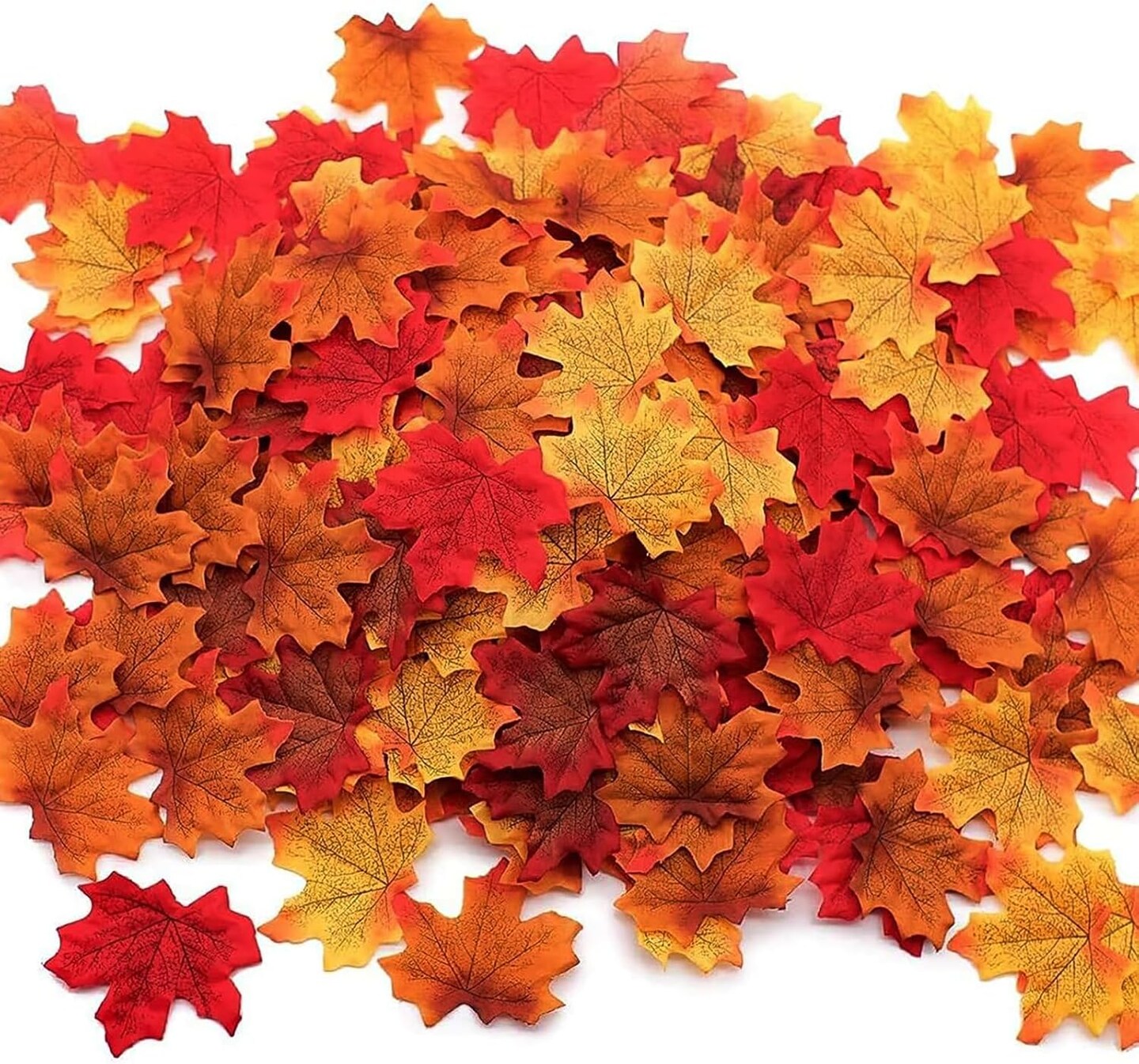 1100PCS Fall Artificial Maple Leaves Table Decor