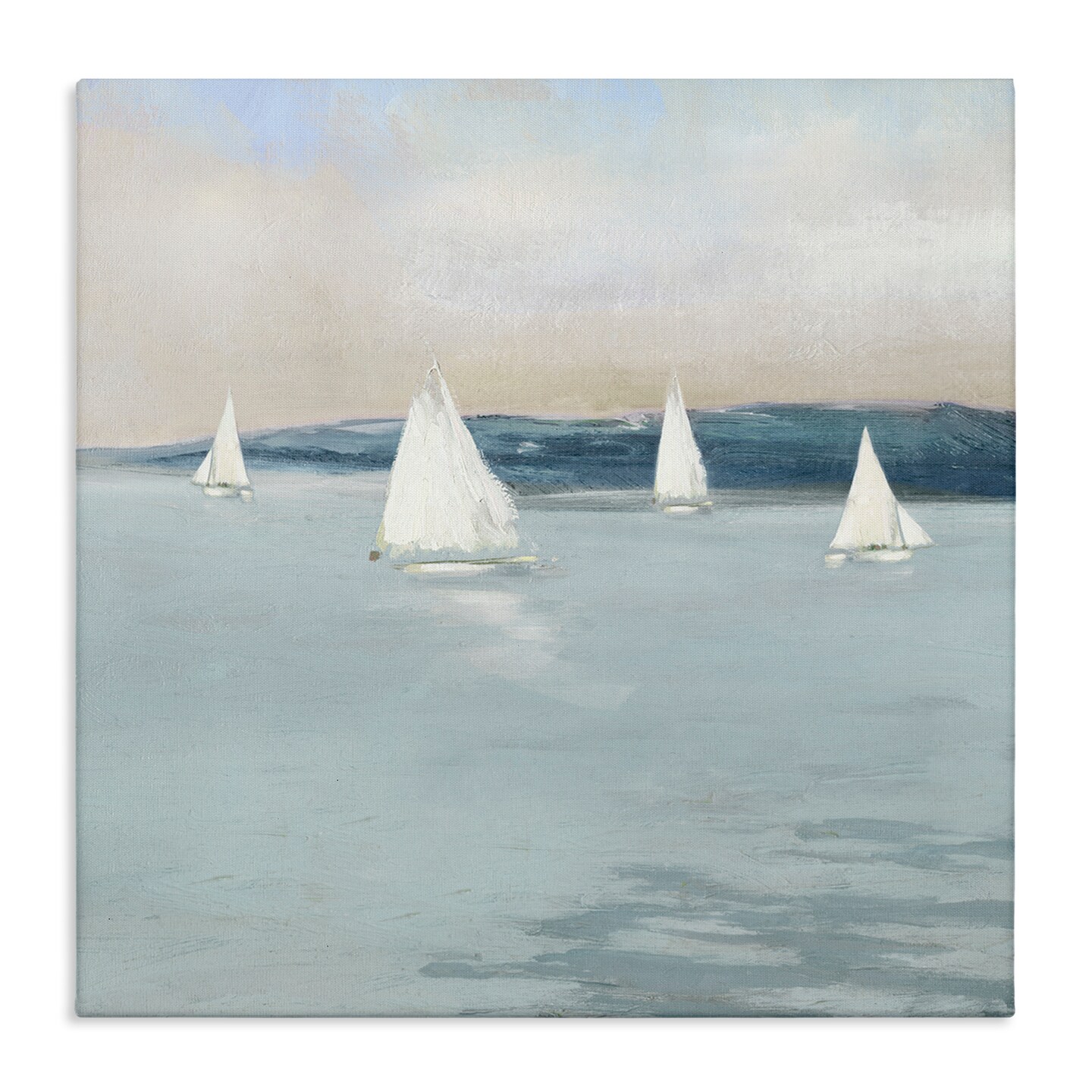 Stupell Industries Coastal Sailing Seascape Boats Canvas Design By Sally Swatland