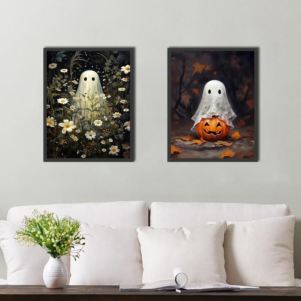 4 Pack Ghost Diamond Art Kits for Adults - 5D Diamond Paintings,11.8x15.7inch