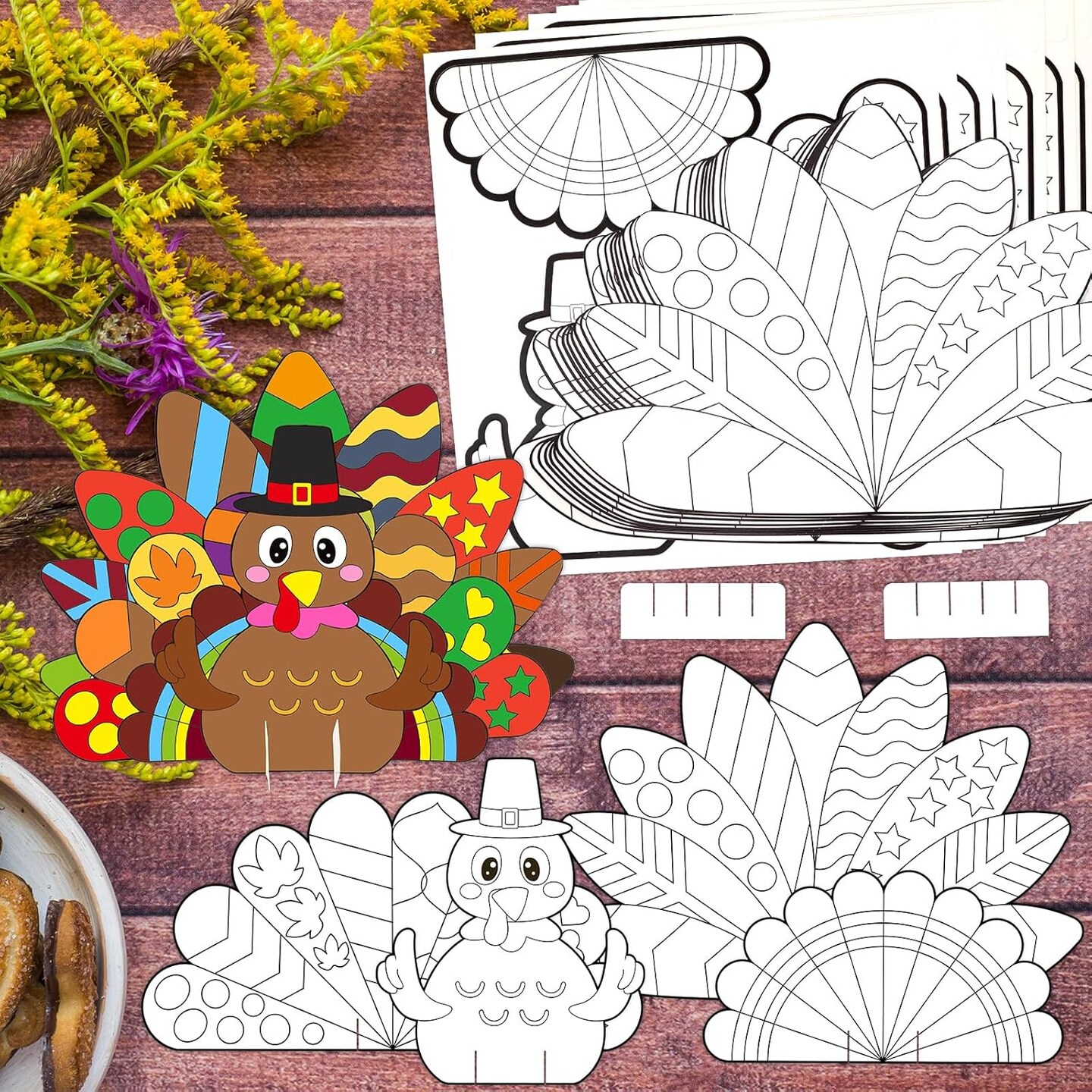 Thanksgiving Turkey Craft for Kids -10 SETS