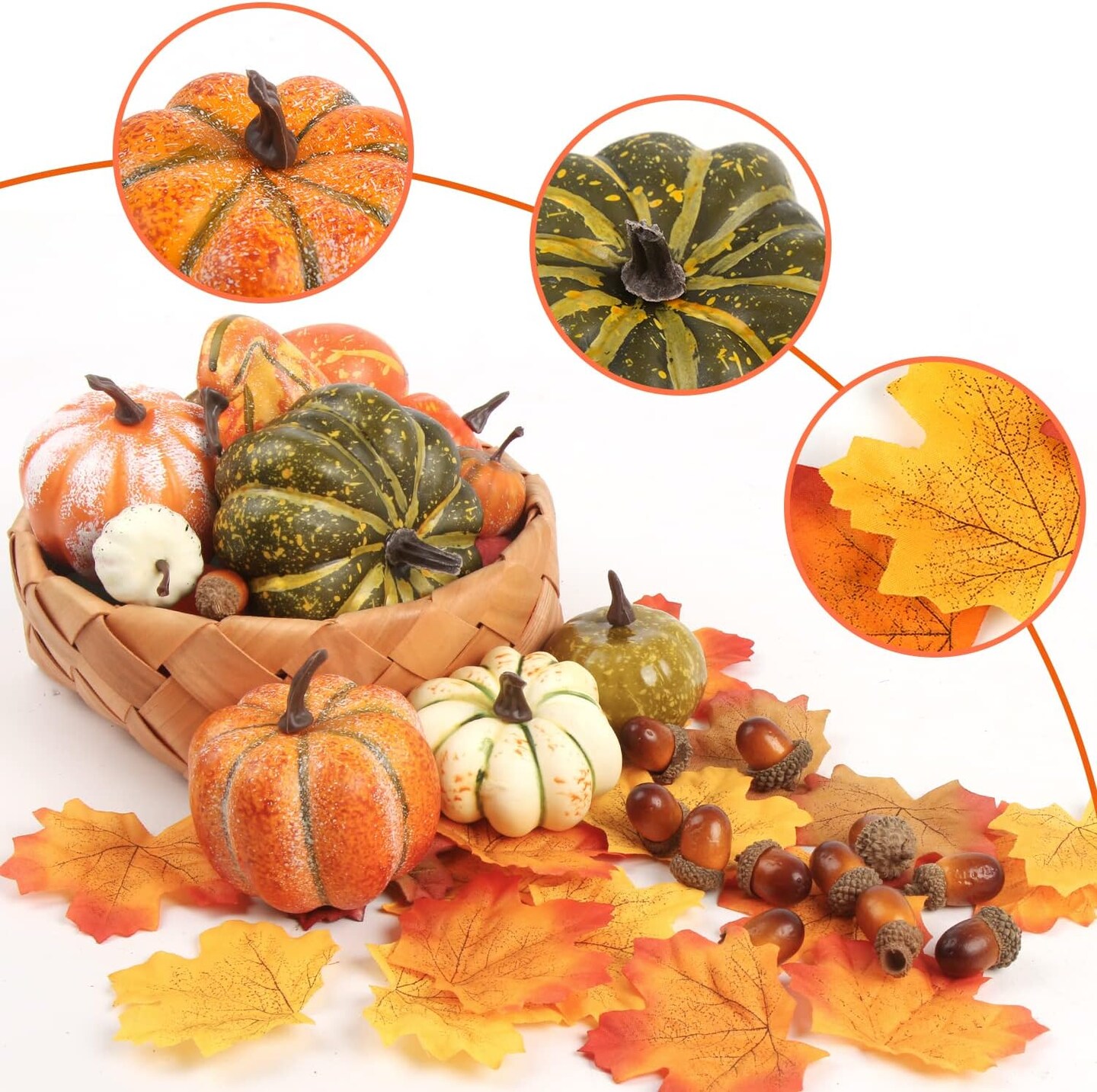 Mini Artificial Pumpkins Party Table Decoration