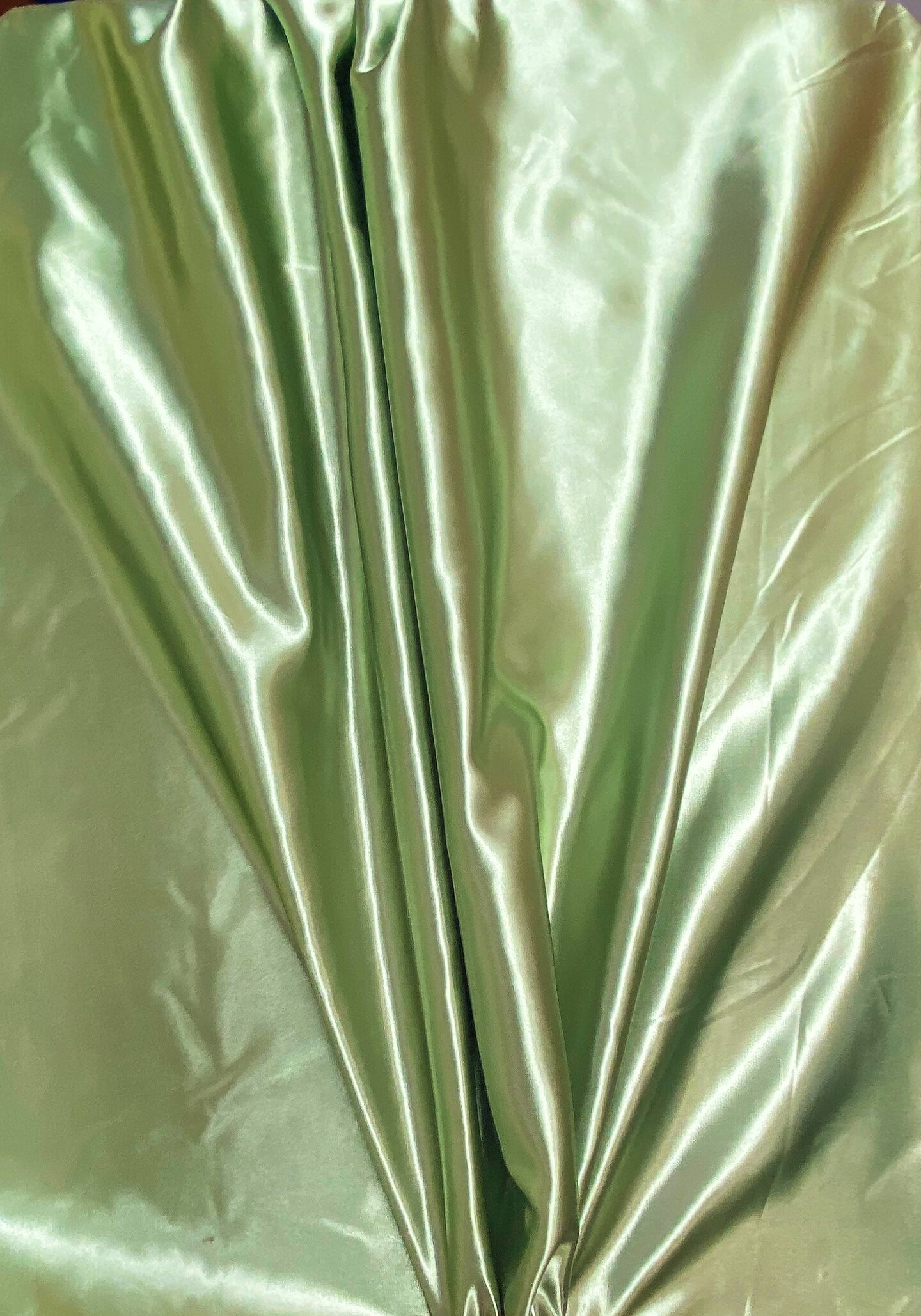 1 Yard Sage Bridal Satin Fabric 58/60 Inch Wide Smooth Shiny Cloth for Wedding Backdrops, Costumes &#x26; Drapery