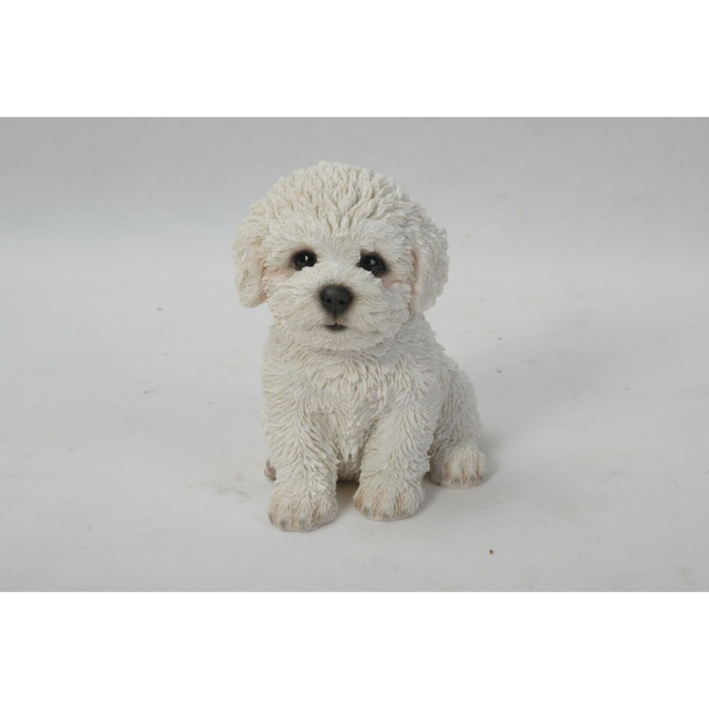 Hi-Line Gifts 6&#x22; White Bichon Frise Puppy Outdoor Garden Figurine
