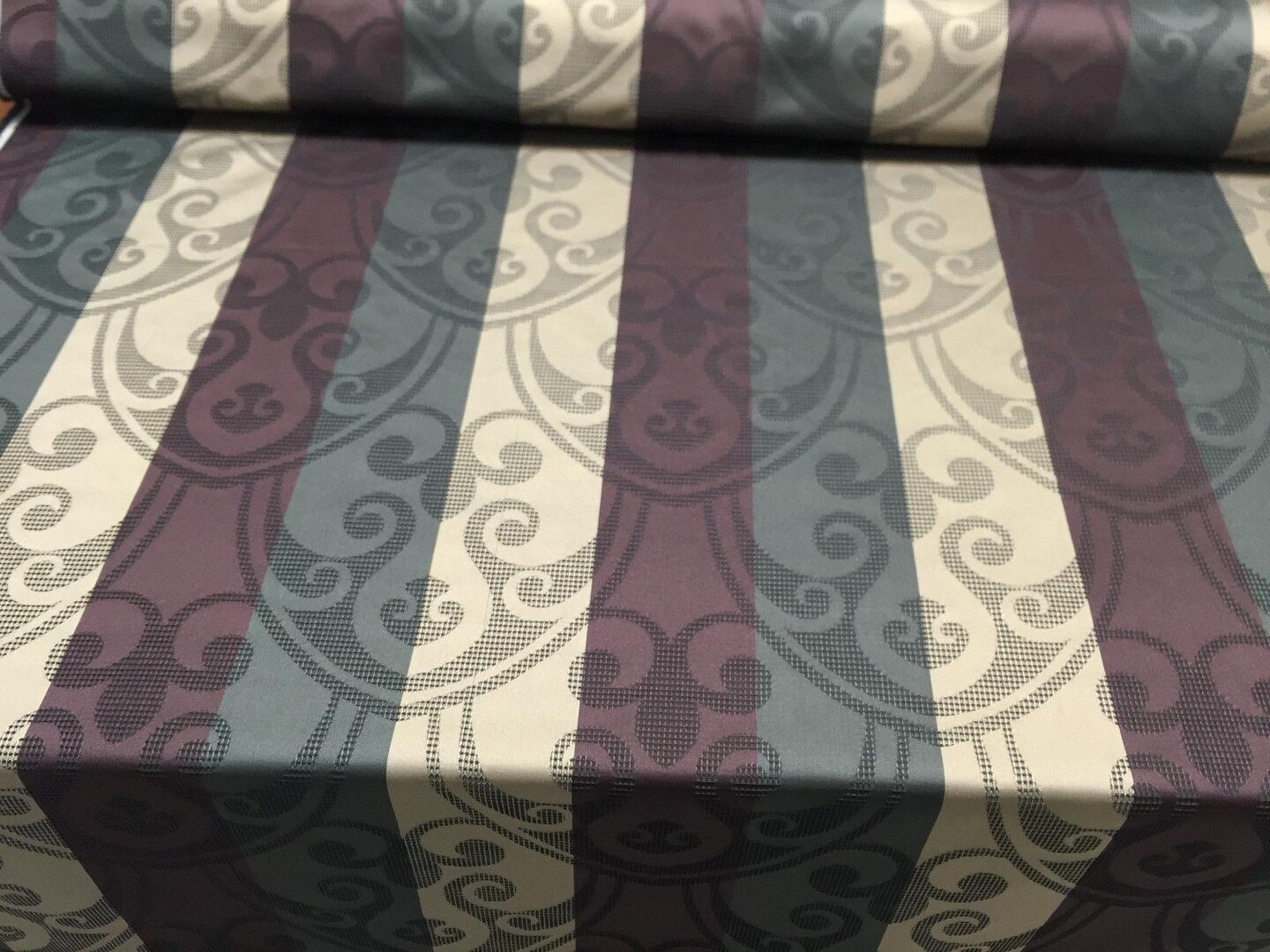 1 Yard Hailey Tabernacle Forest Green Beige Embossed Brocade Upholstery Fabric 54 Inch Width 100% Polyester