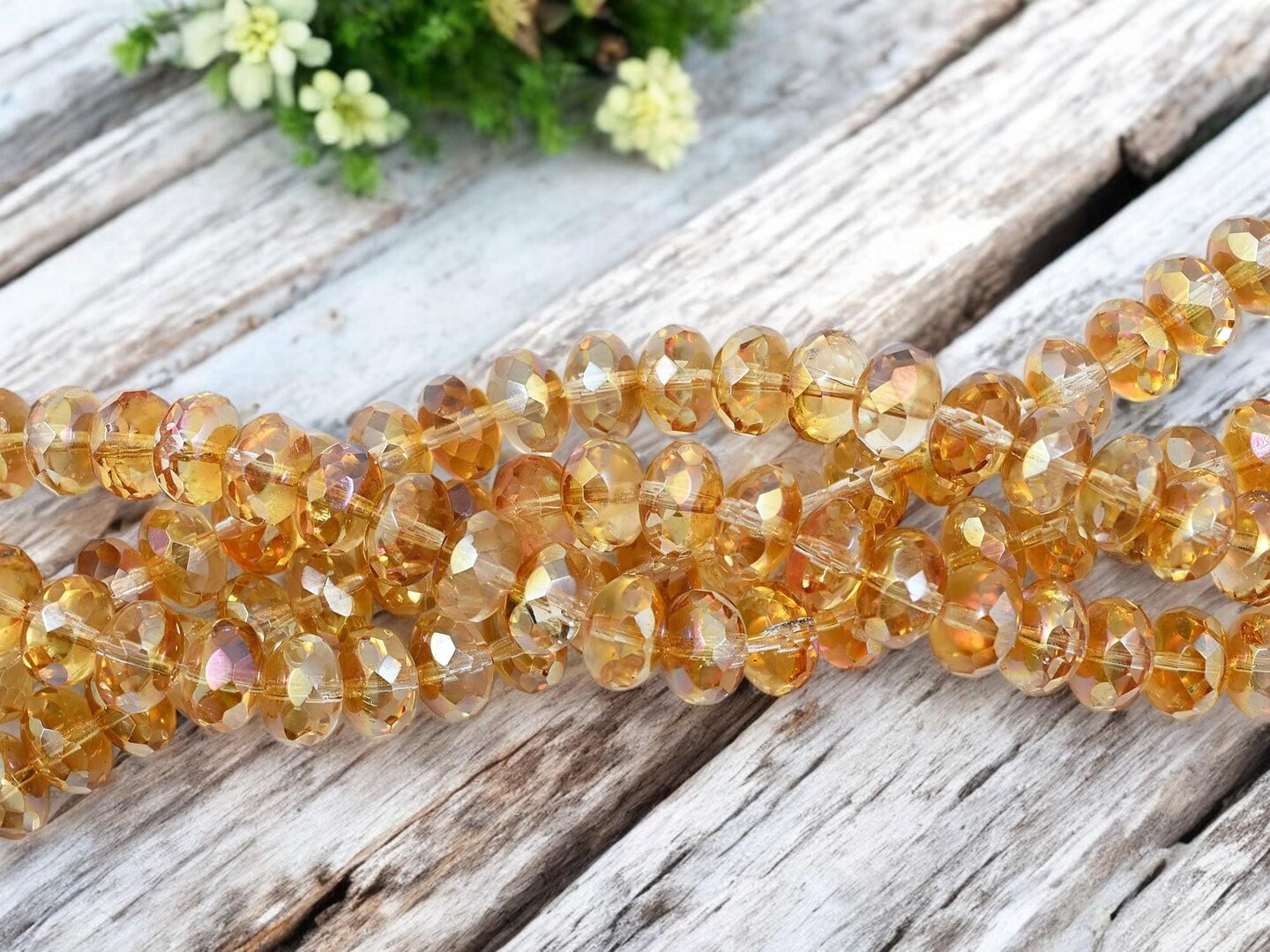 *25* 11x7mm Crystal Celsian Fire Polished Rondelle Beads