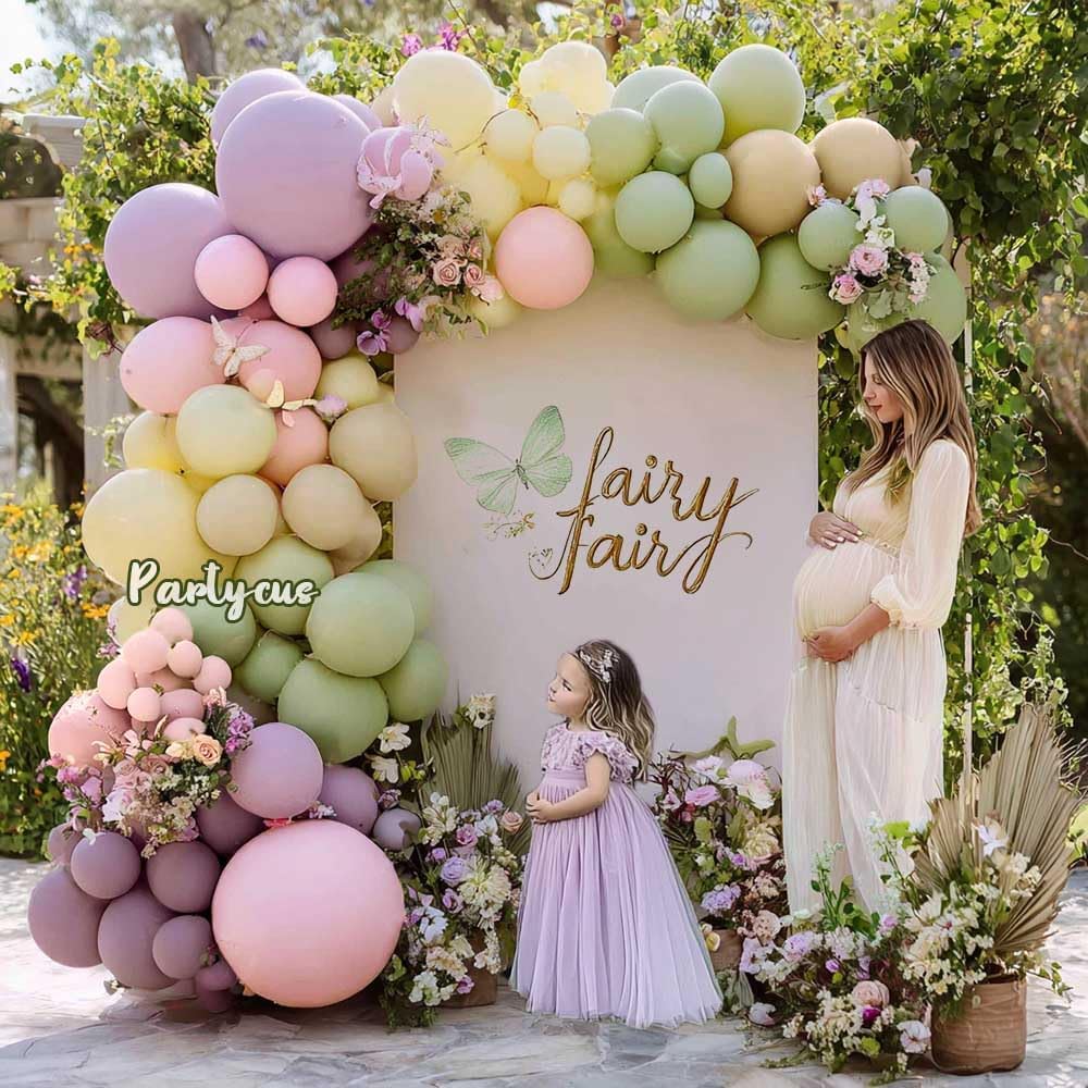 Purple Green Pink Balloon Arch (Pink Purple Green Yellow) 0.49 x 0.32 x 0.16 inches