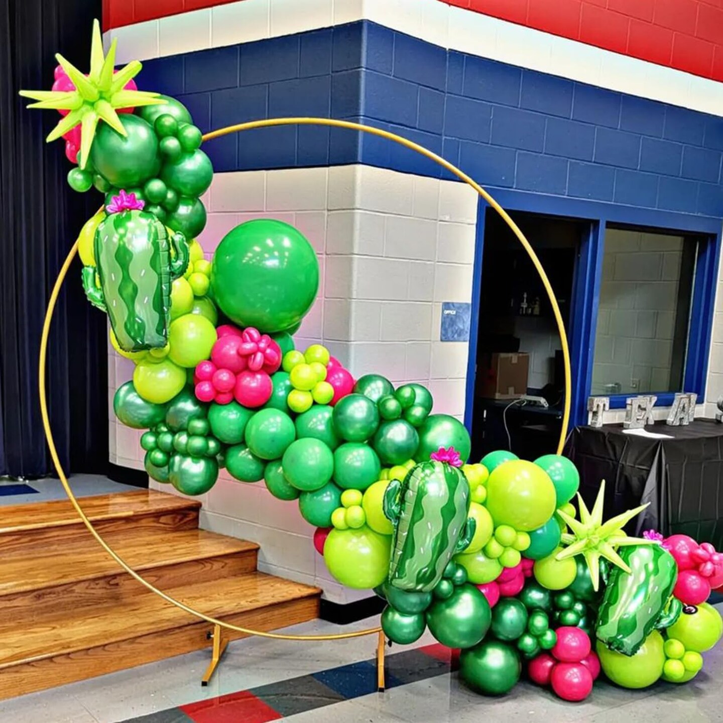 144Pcs Cactus Fiesta Balloon Arch Garland Kit (Cactus) 0.5 x 0.5 x 0.5 inches