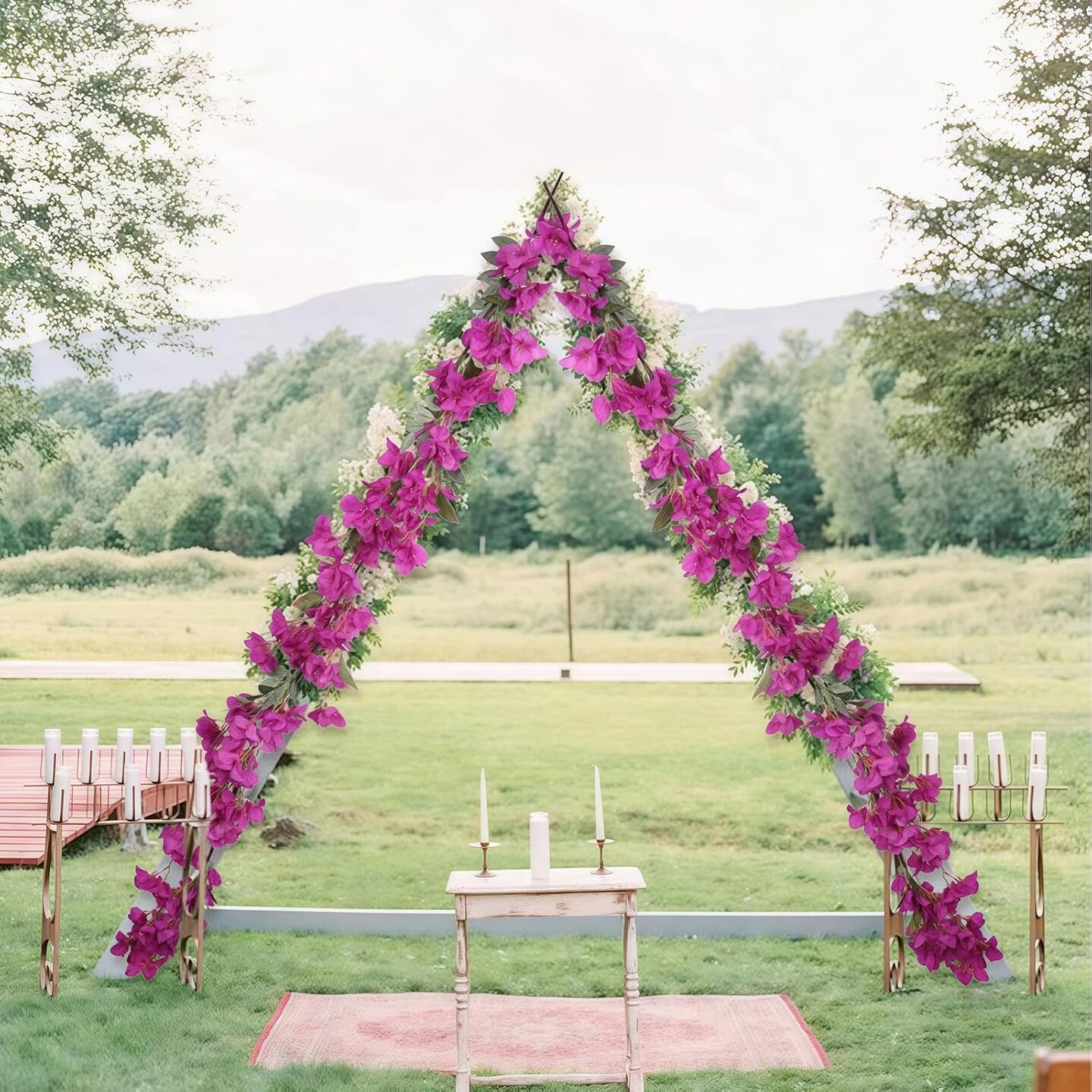 Purple Bougainvillea Artificial Flower Garland 5.9FT